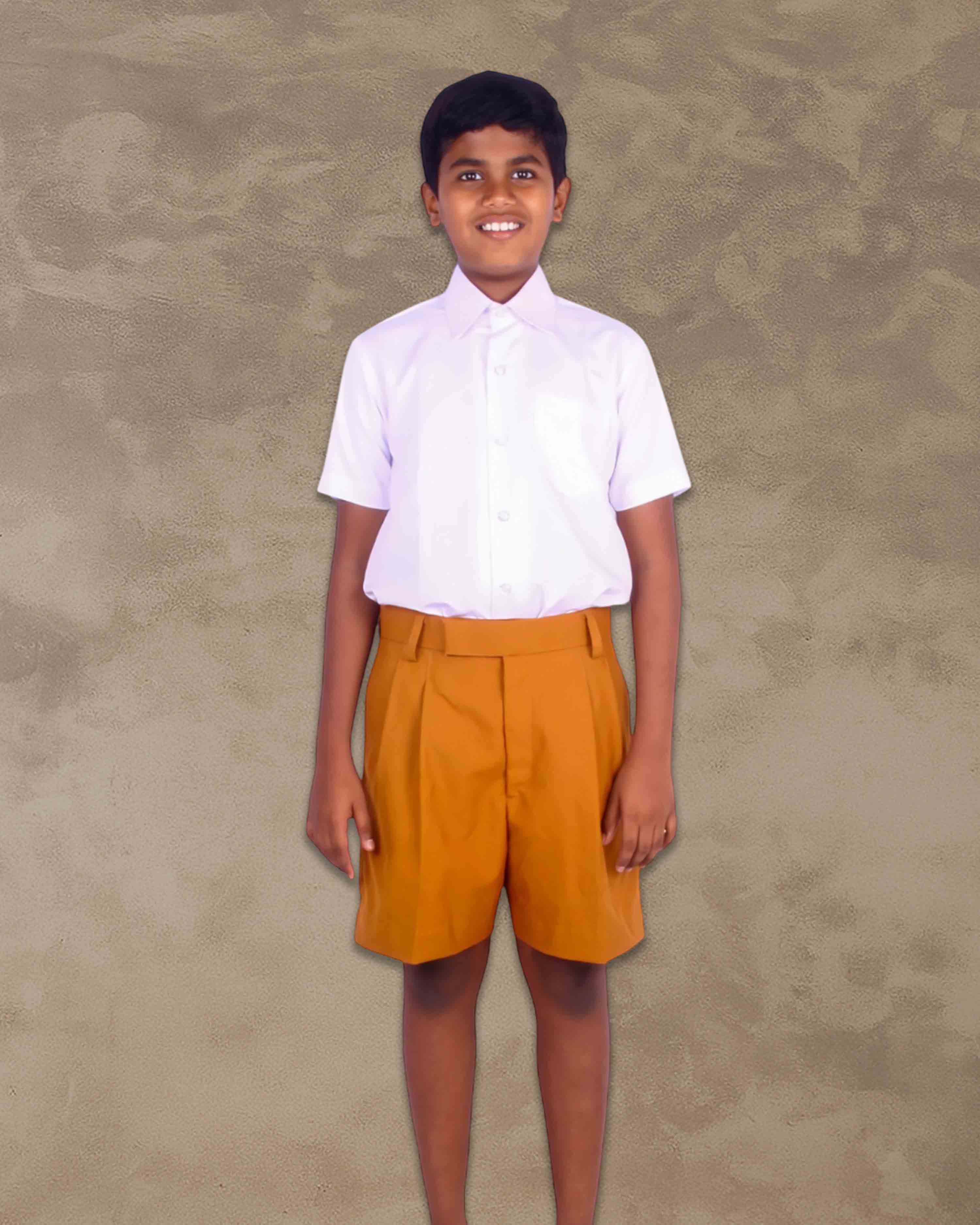 School Uniform - Pant for Boys, Cotton Shorts, Elastic Waist Half Pants, Regular Fit Sports Shorts