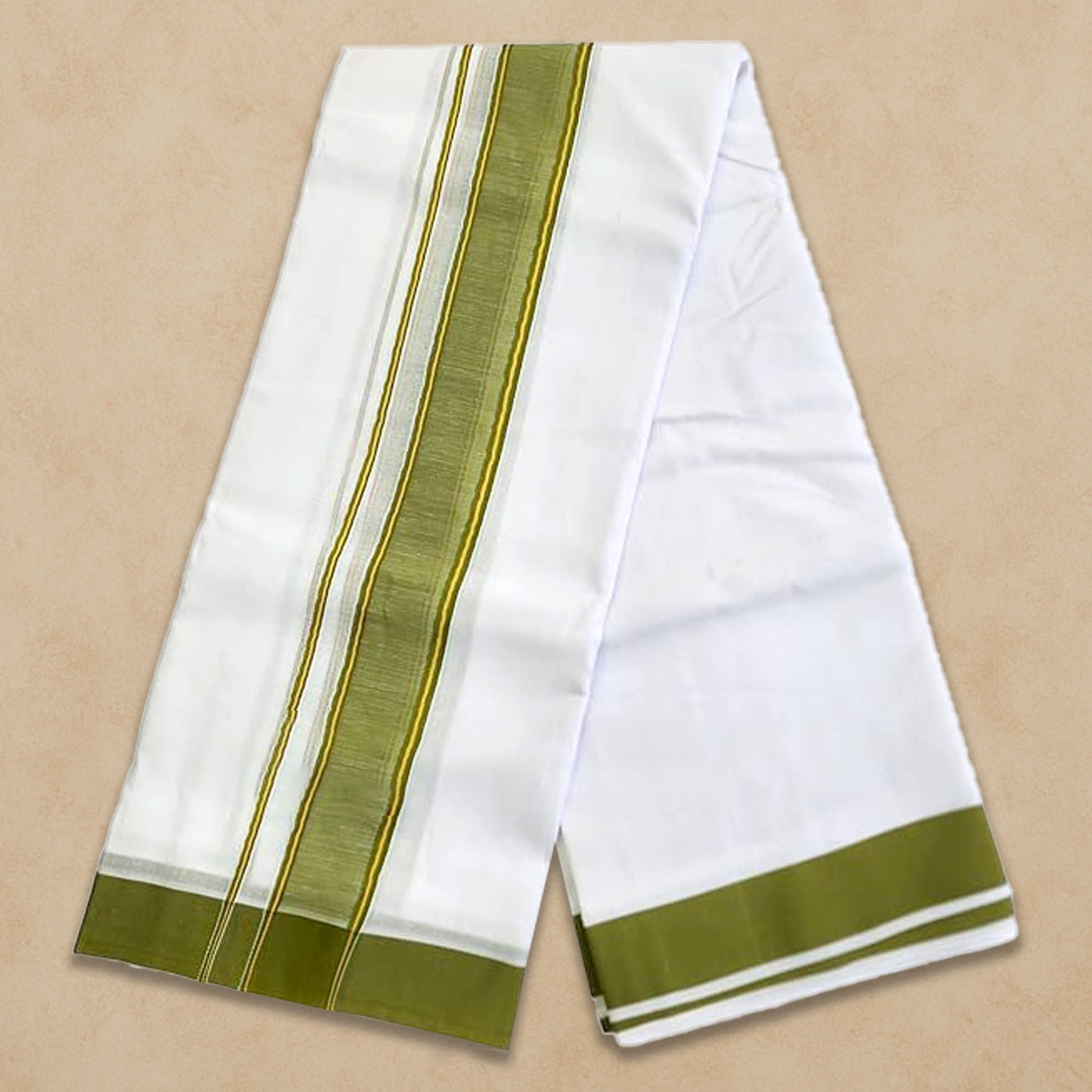 Panchakacham Dhoti (9x5), (10x6) - Parrot green