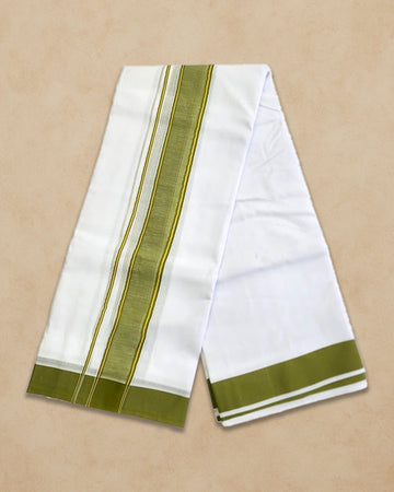 Panchakacham Dhoti (9x5), (10x6) - Parrot green