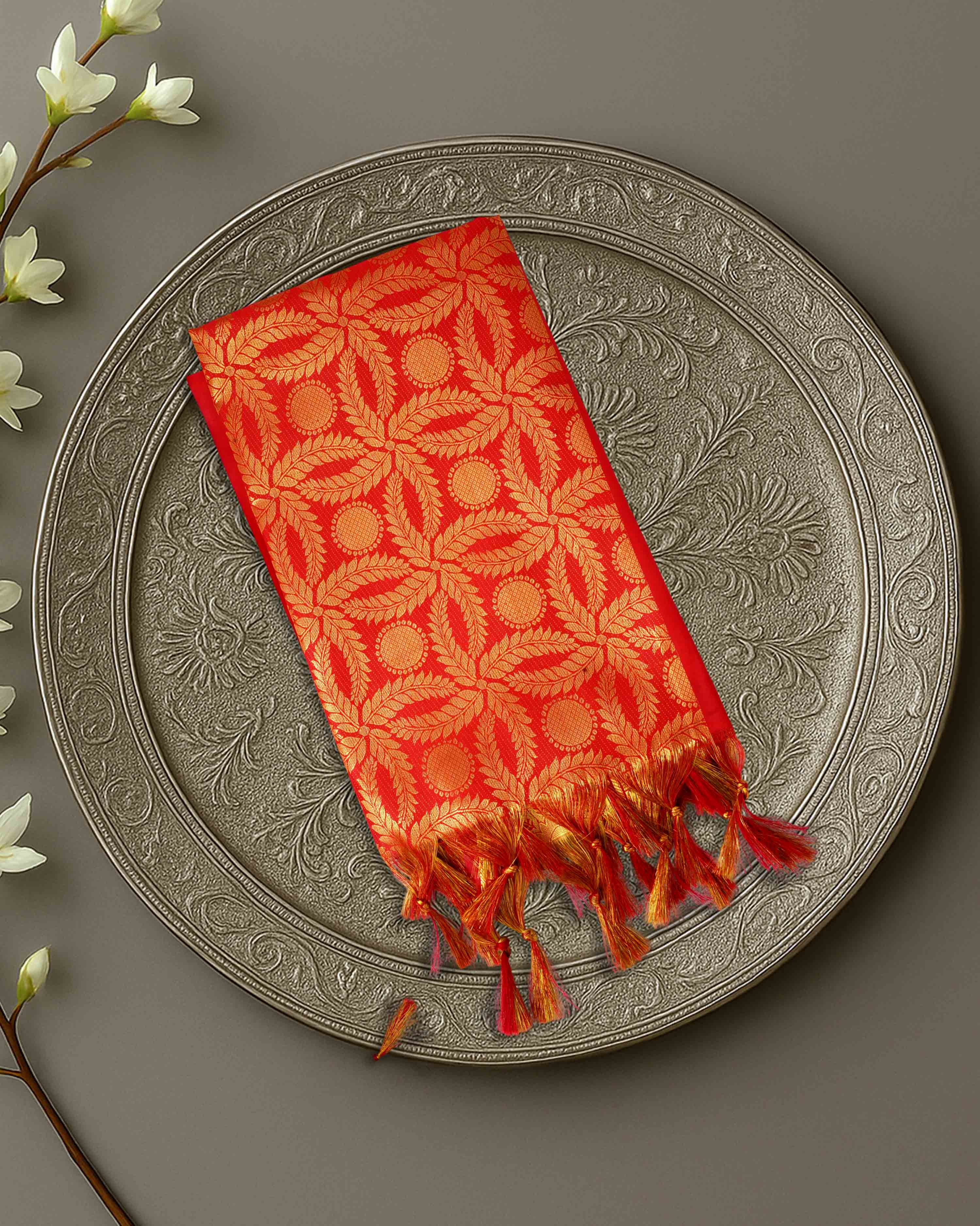 Assorted Colour Jari Shawl/Ponnadai