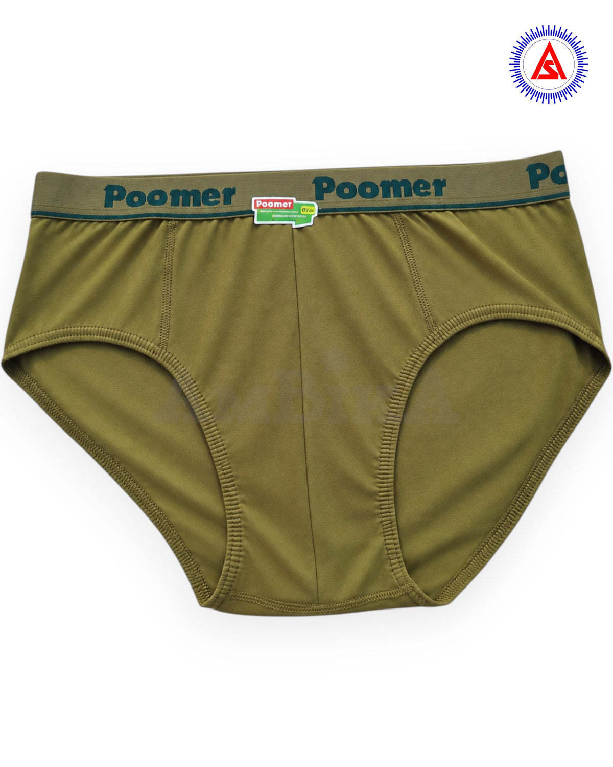 Poomer Franco OE olive cotton brief front