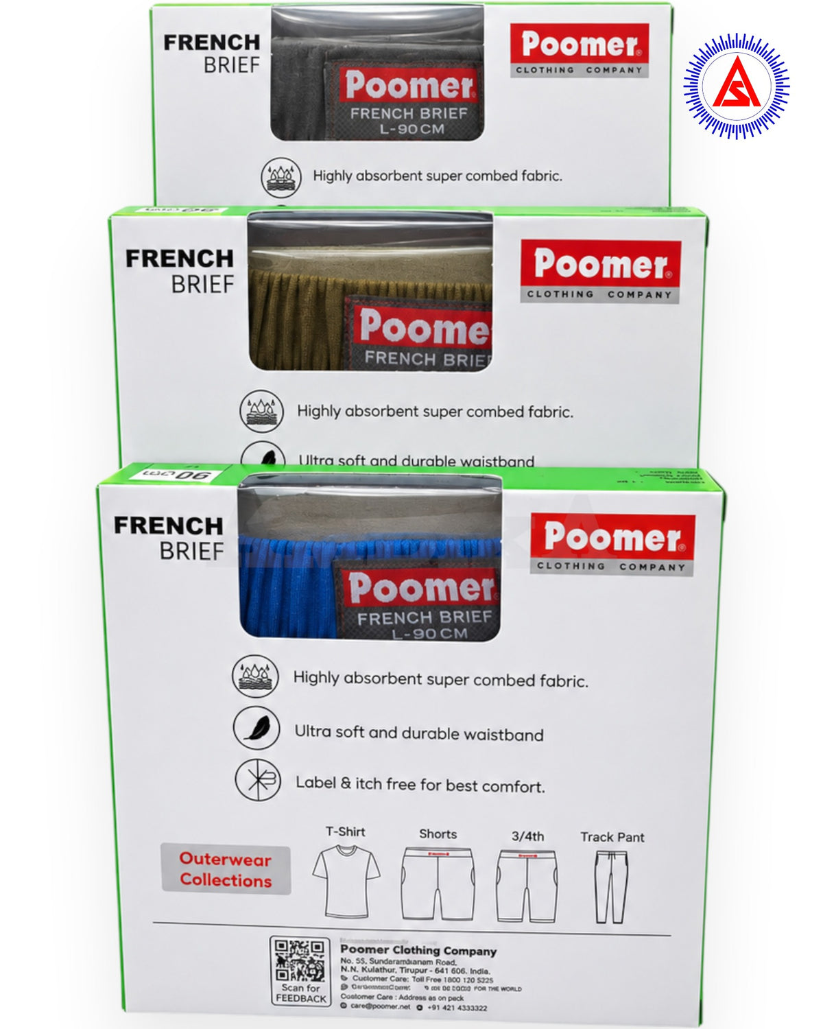 Poomer French Brief IE retail packaging front