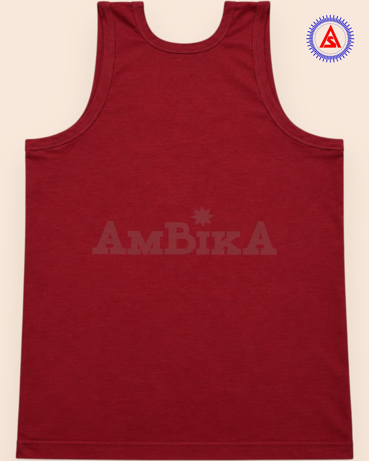 Maroon Poomer Royal sleeveless cotton vest back view