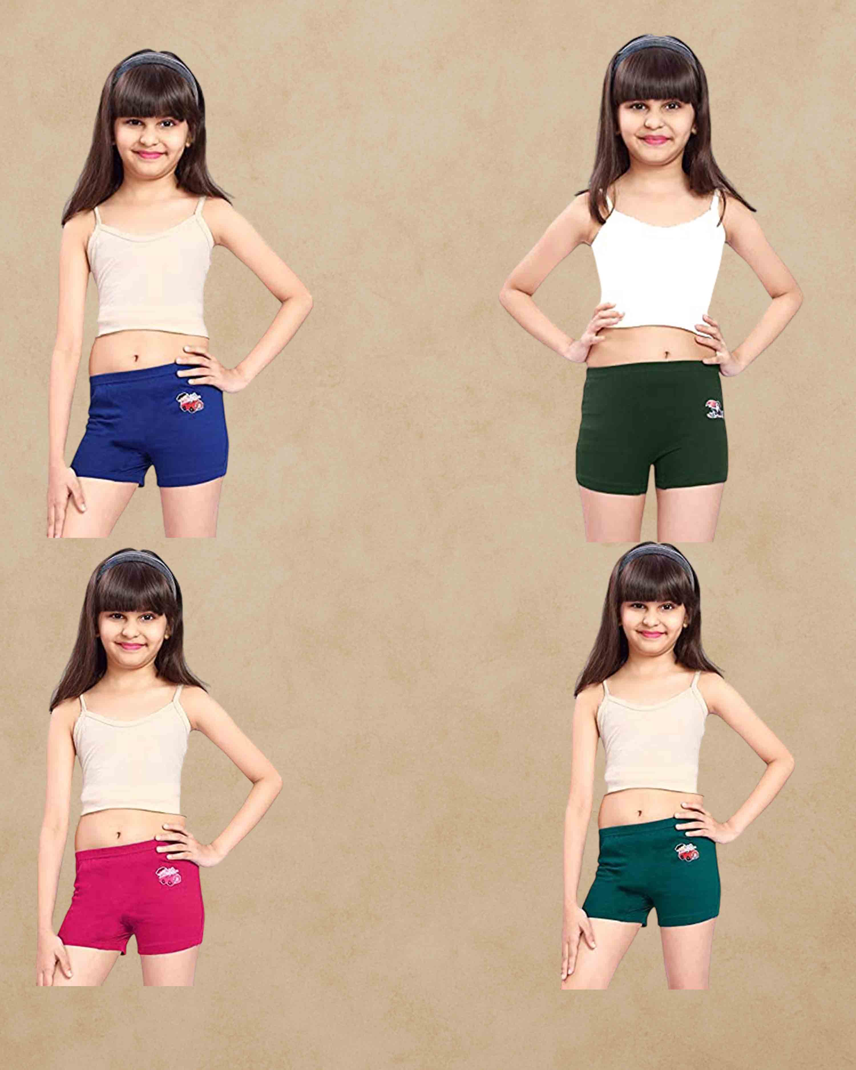 Girls Inner Elastic IE Drawer Trunk (Packs) Colour May Vary