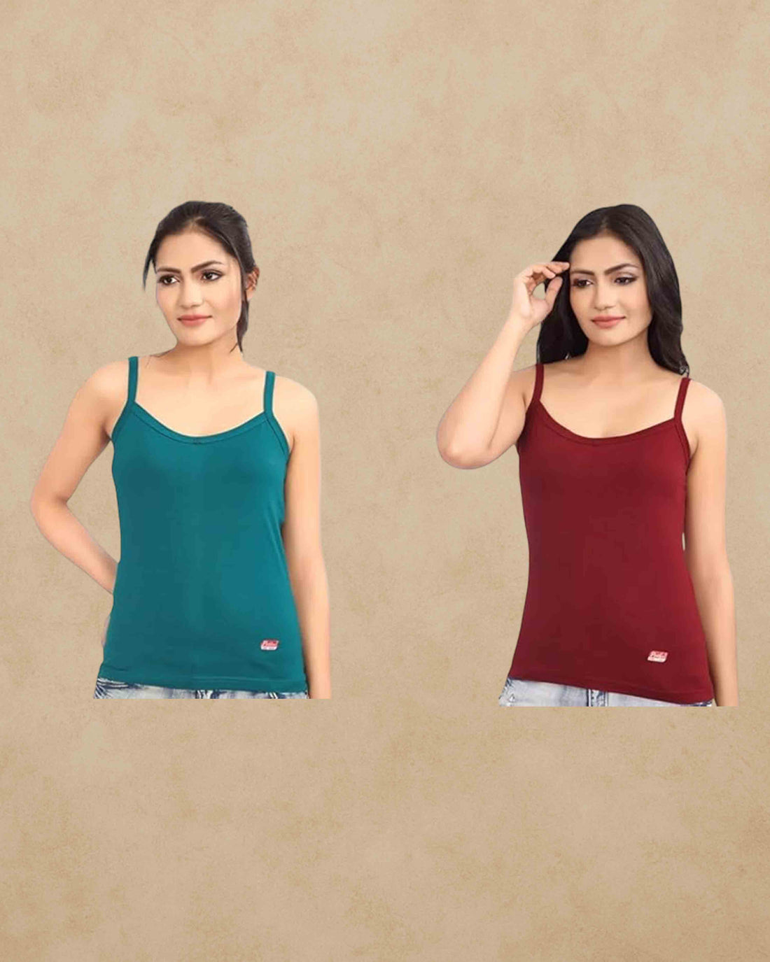 Prithvi® Rose Slip for Girls & Women's/Camisole - Pack of 5# Multicolour # Premium Wear # Colour May Vary #