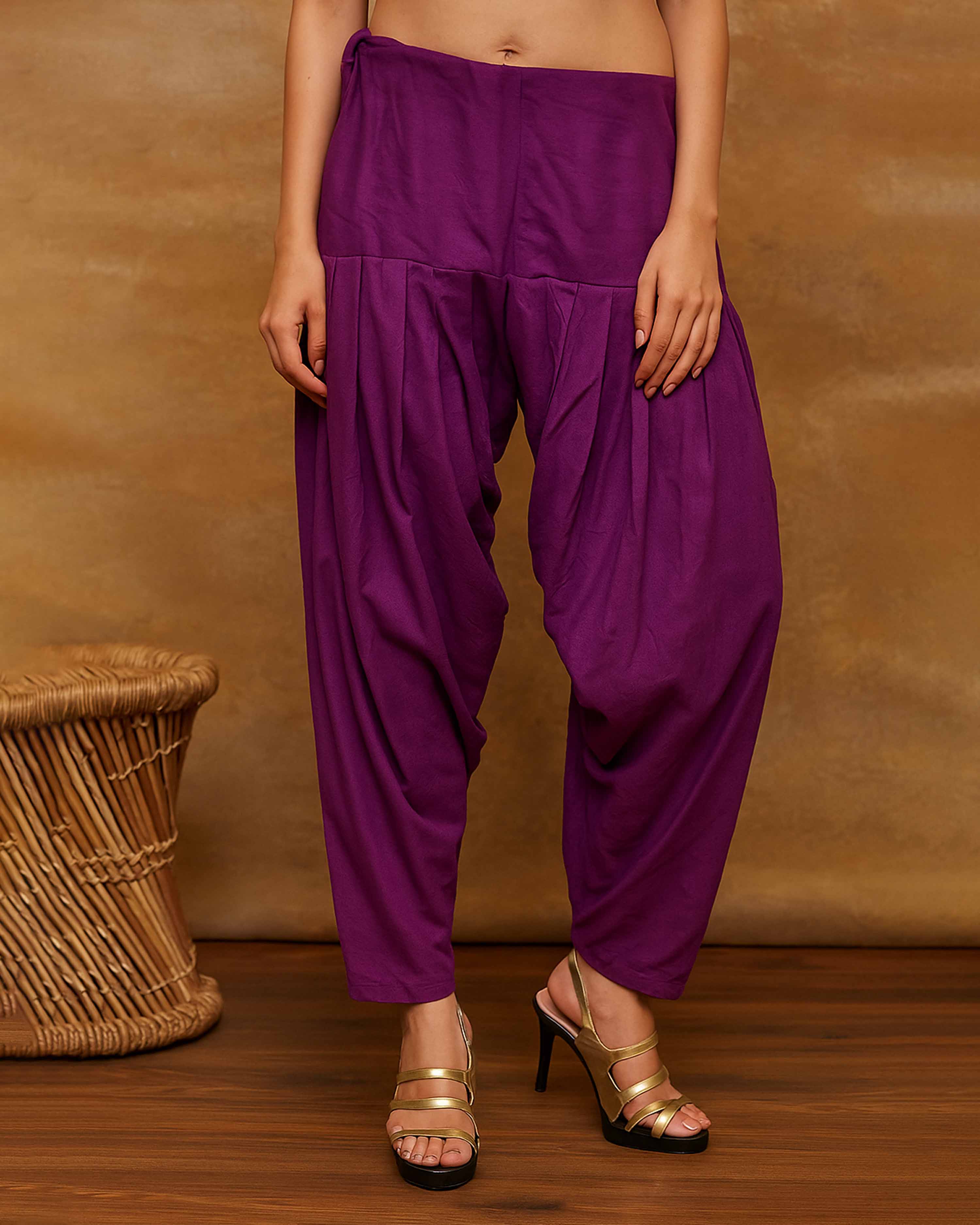 Women's and Girl's Cotton Rayon Regular Cotton Fit Patiyala Pants Rayon Solid Embroidered | Relaxed Bottom Pants | Random Colours (COMBO OF 2) (Copy)