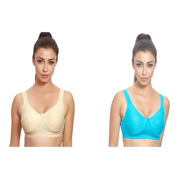 Prithvi Women T-Shirt Bra Non Wired Seamless Pushup - Seamless Cup, Full Coverage, Soft Cup for T-Shirt, Dress (Random Colours)