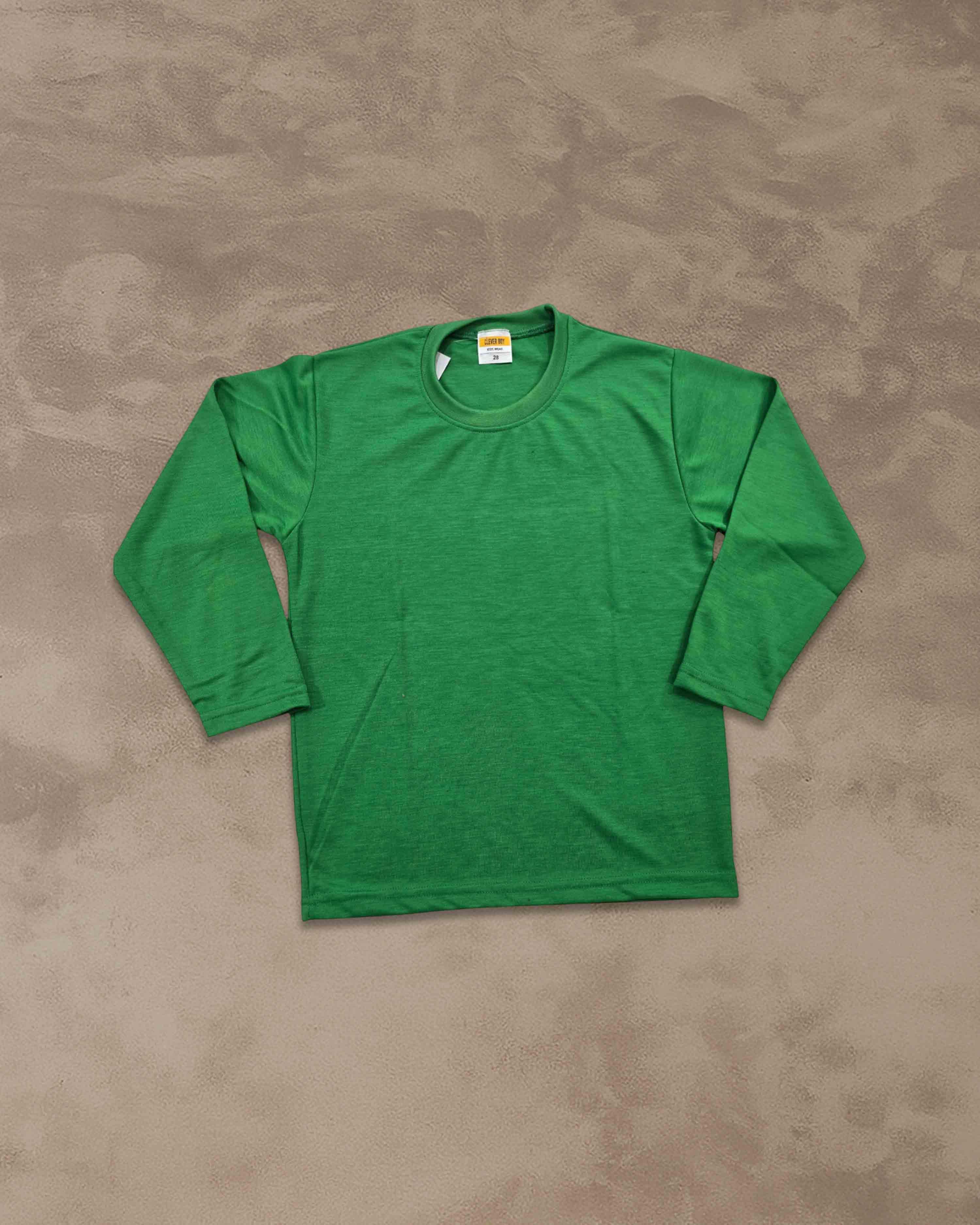Boy's Regular Fit T-Shirt Plain Casual Wear Round Neck Premium Cotton Kids T-Shirts Full Sleeve Round Neck for Boys and Girls