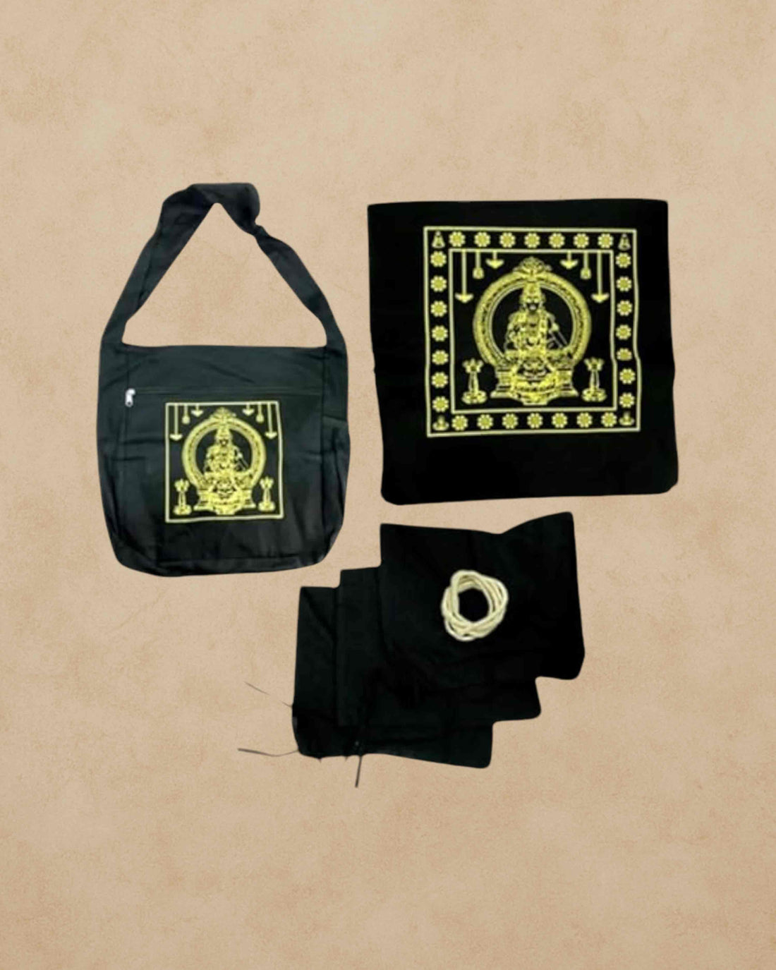 Combo of Sabarimala Cotton Irumudi Zip Bag