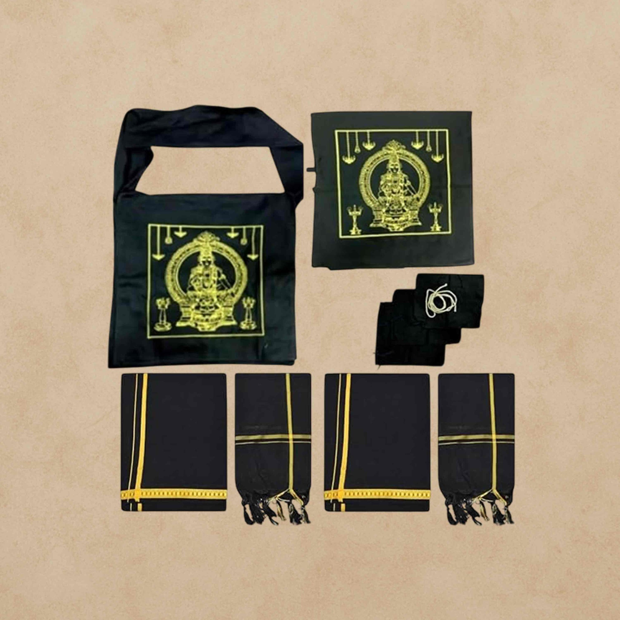 Combo of Sabarimala Bag Dhotis and Towel