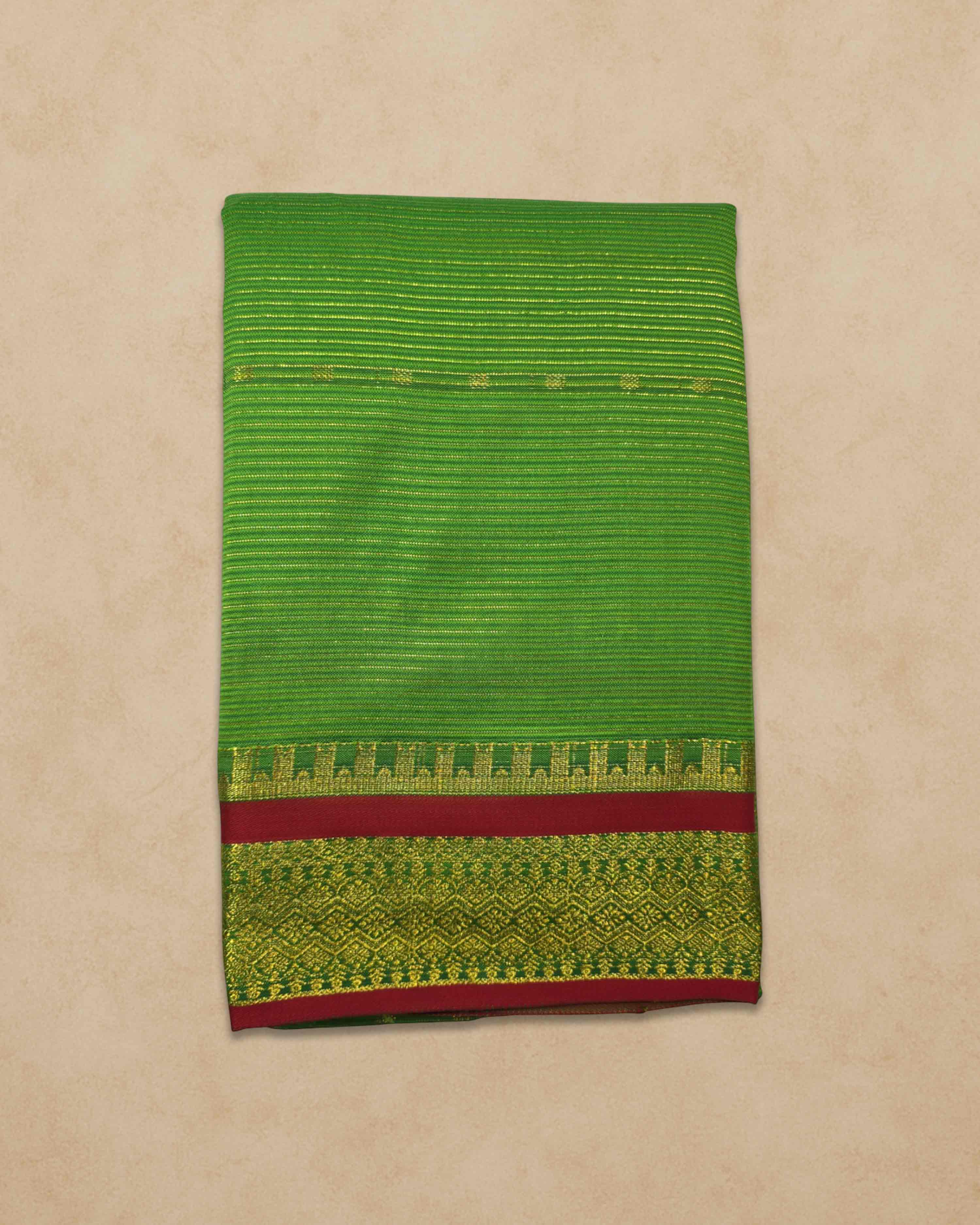 Amman Saree 6 Yards Cut Butta Pattu Devi Dress/Deity Dress Saree Contrast Border, Women Swamy Saree