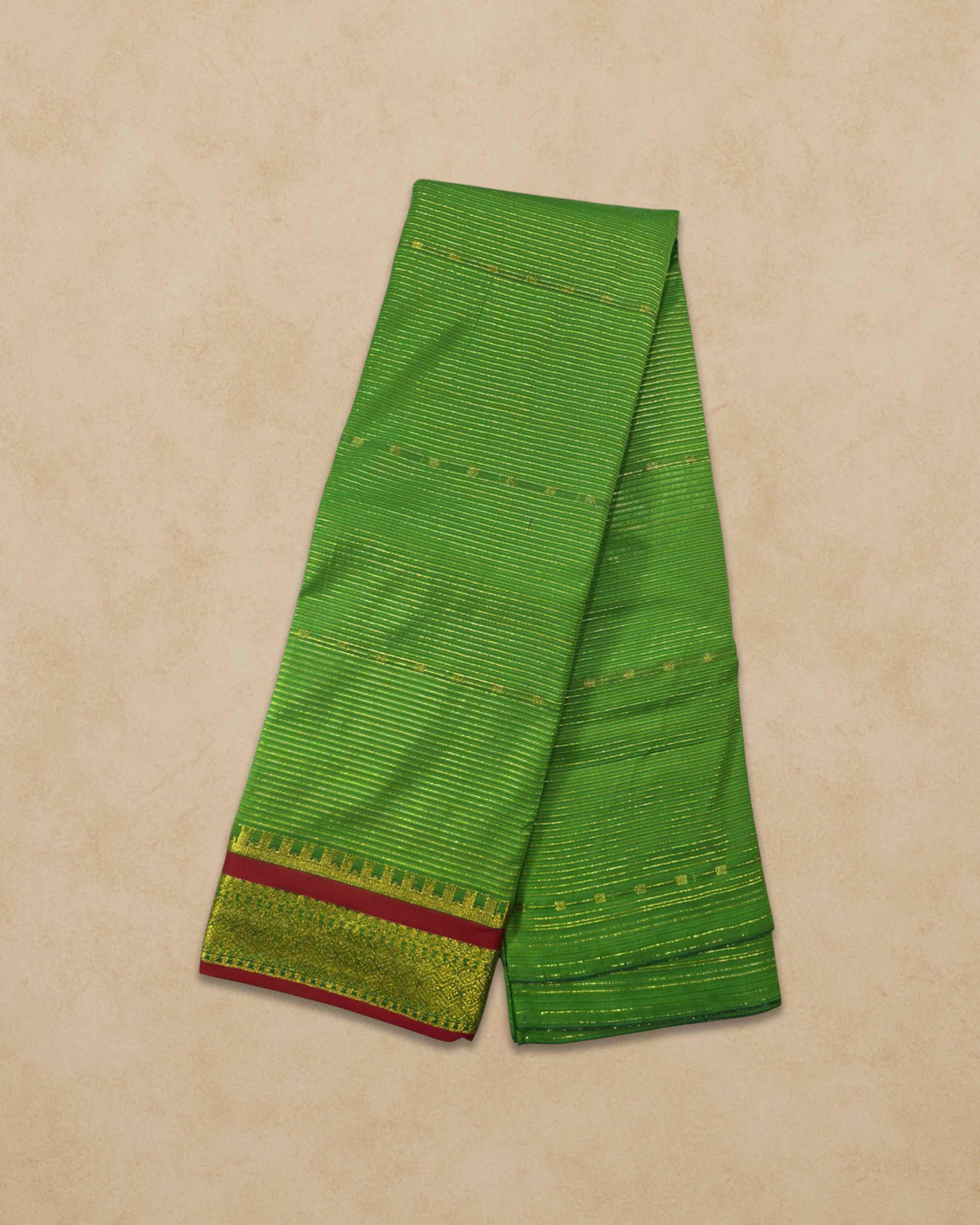 Amman Saree 6 Yards Cut Butta Pattu Devi Dress/Deity Dress Saree Contrast Border, Women Swamy Saree