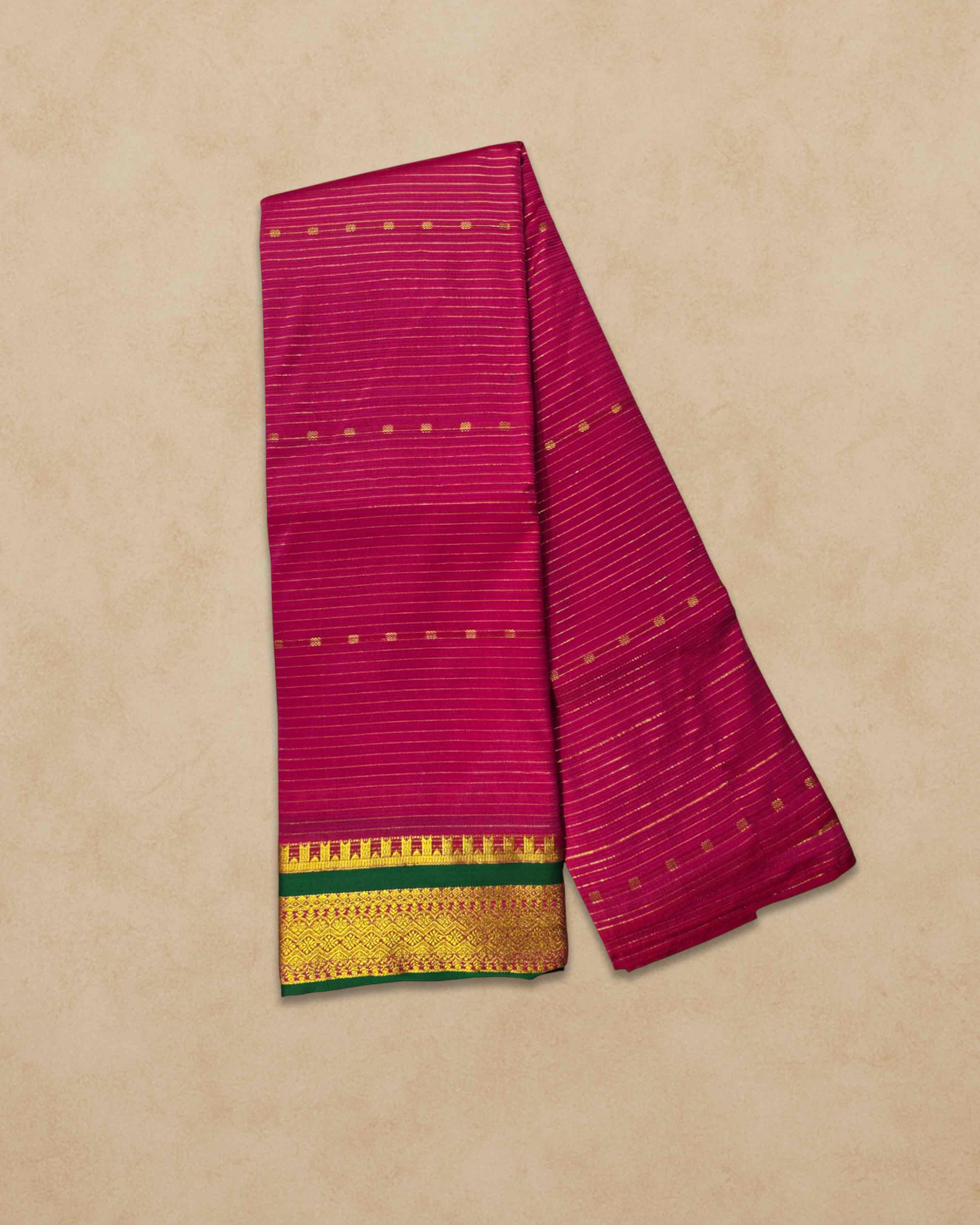 Amman Saree 6 Yards Cut Butta Pattu Devi Dress/Deity Dress Saree Contrast Border, Women Swamy Saree