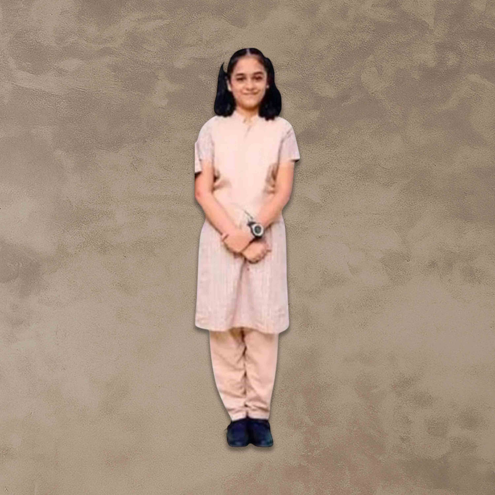 Girls School Uniform Kamiz, Jacket With Chudidhar | Readymade Stitched, Regular Fit for Girls - Fawn