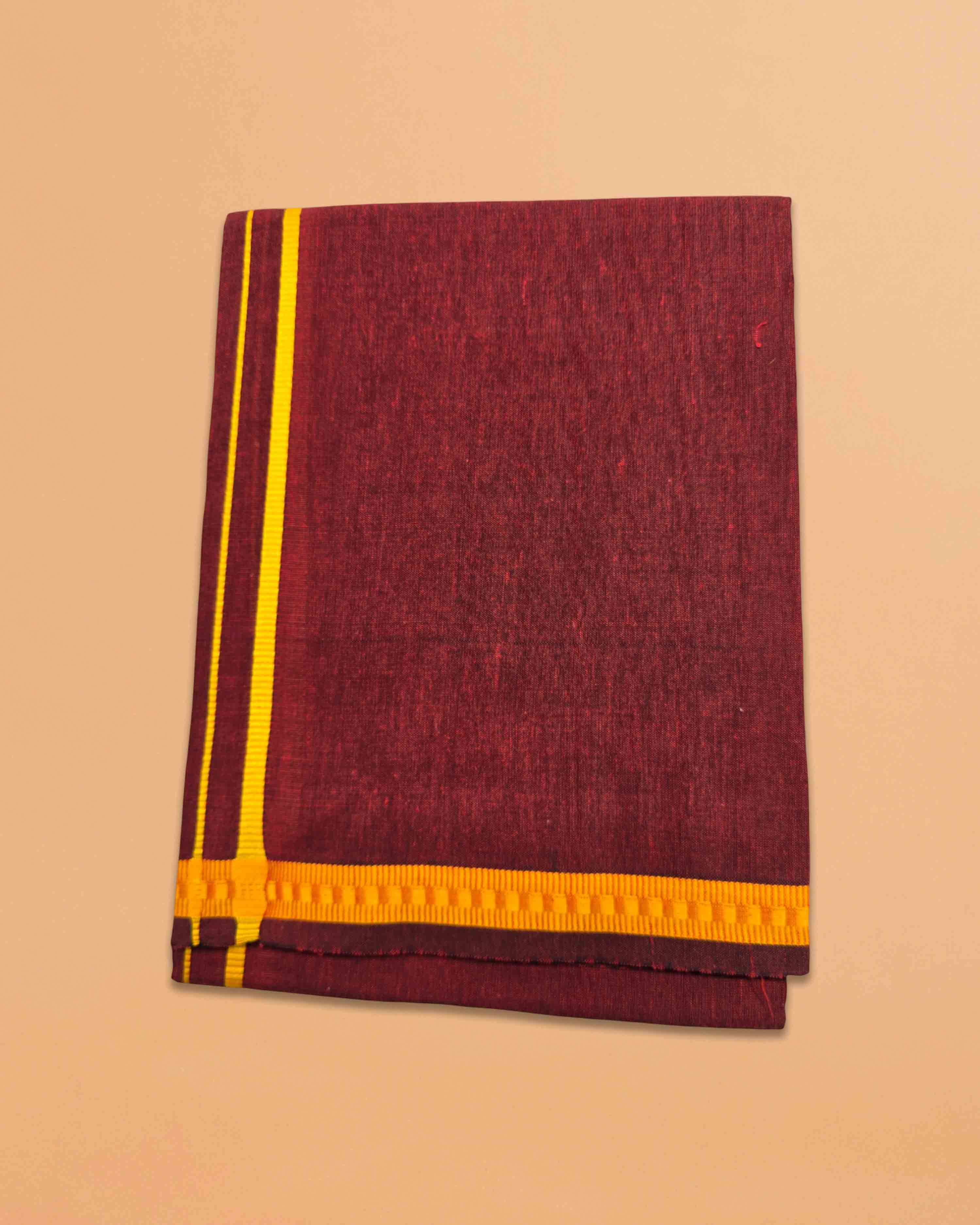 GREYTEN - Color Cotton Dhoti with Color Border for Men - 2 Meters