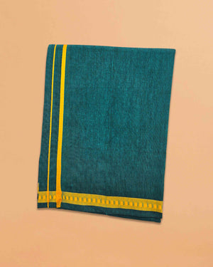 GREYTEN - Color Cotton Dhoti with Color Border for Men - 2 Meters