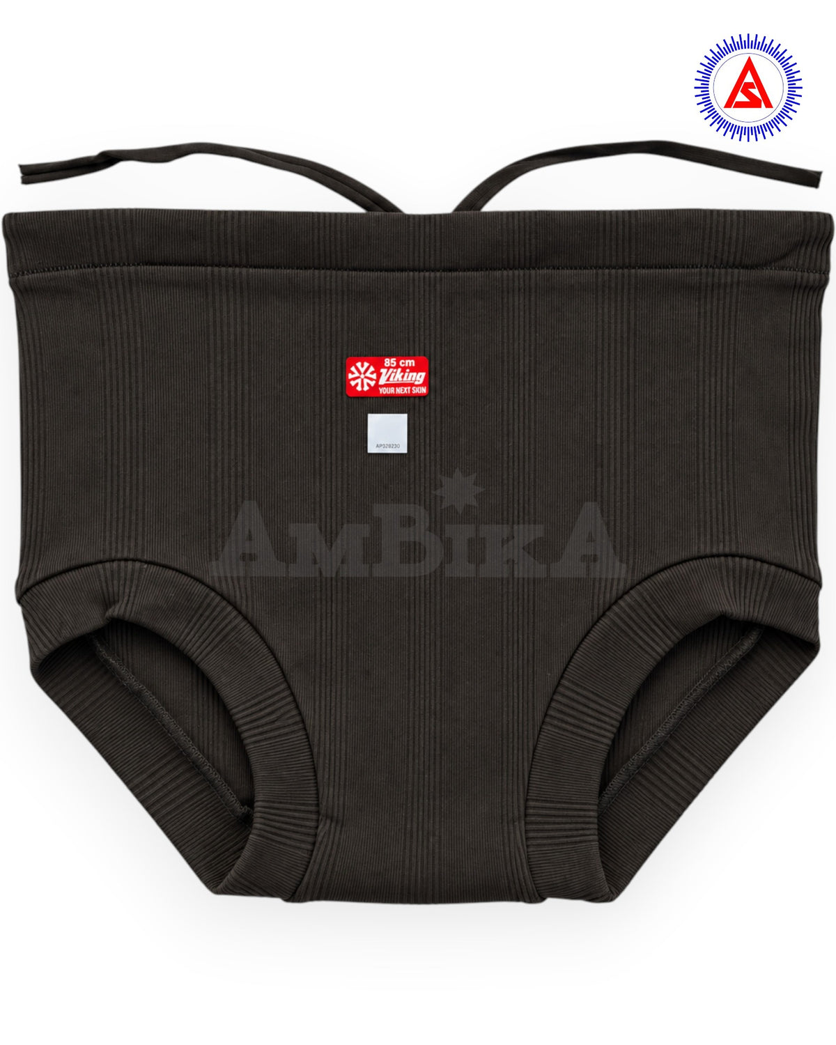 Viking ribbed nada brief in dark charcoal with adjustable drawstring