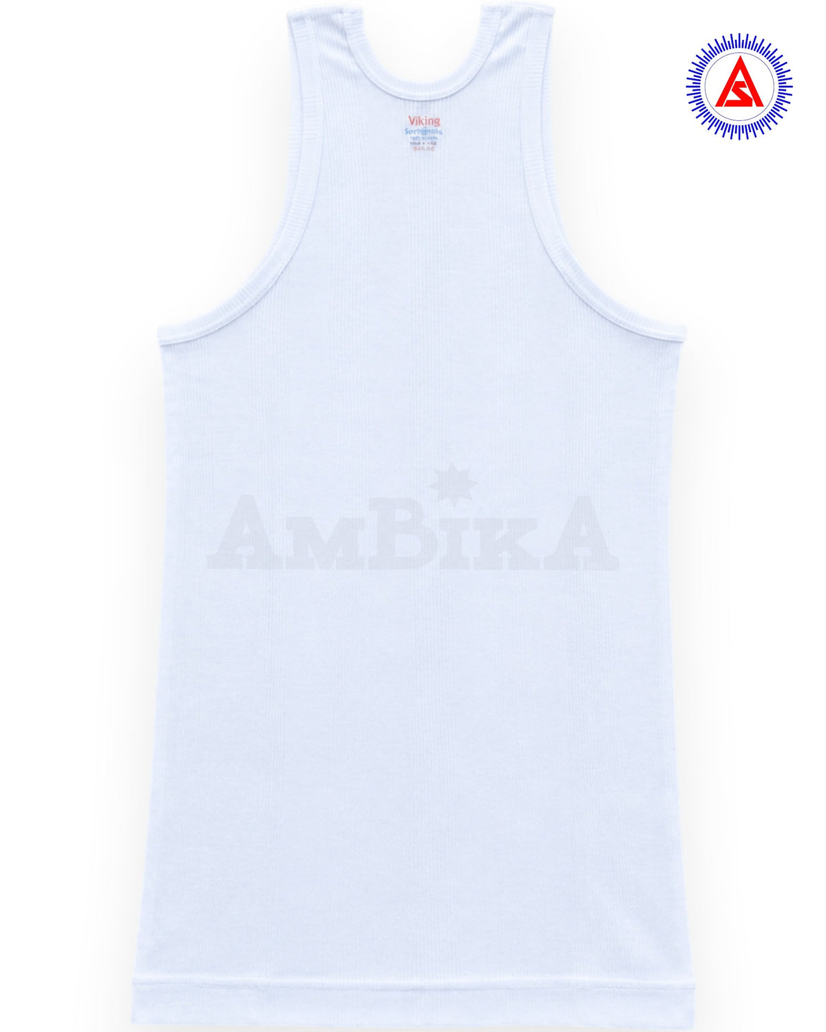 Viking Spring Roll white cotton rib vest back view