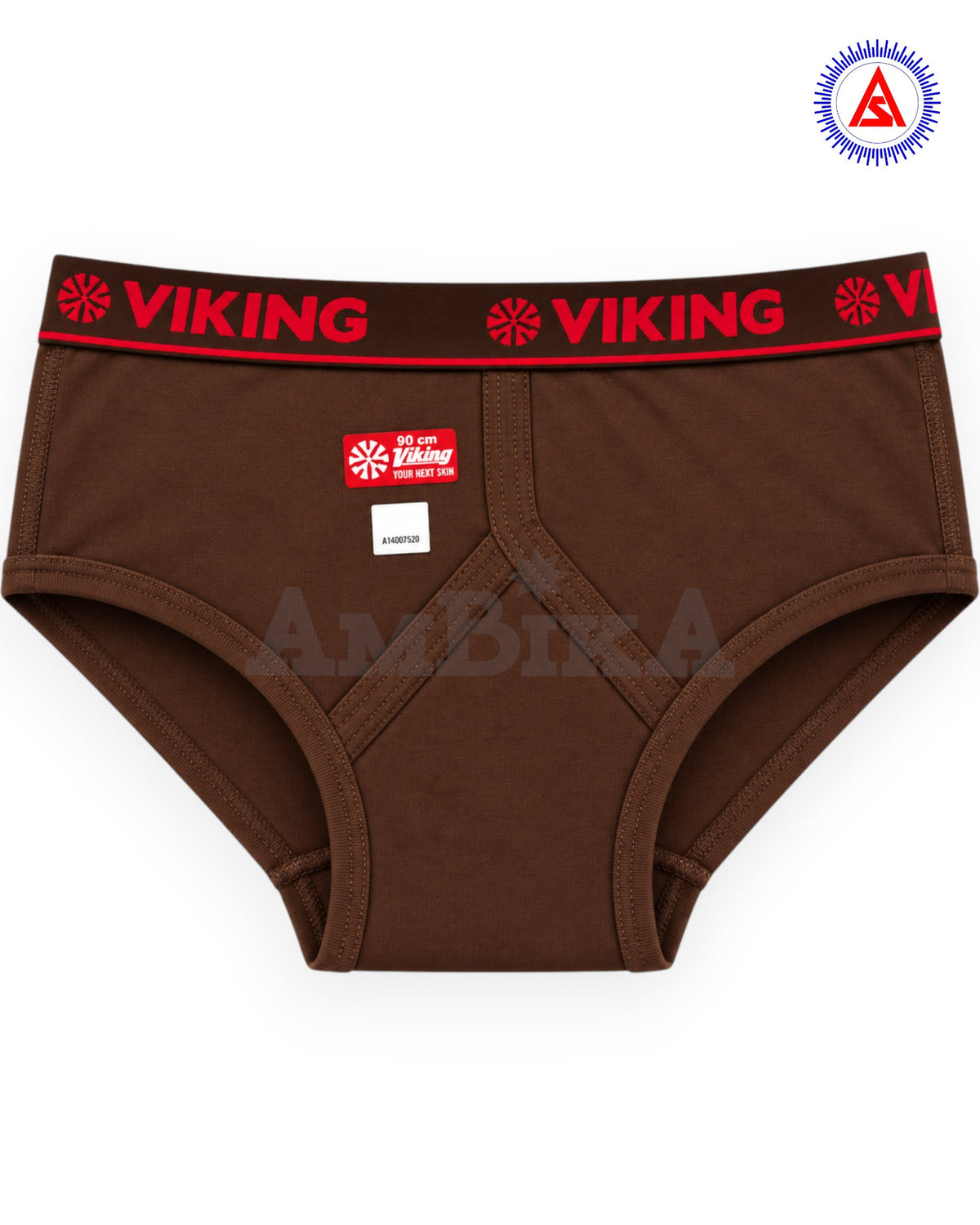 Viking Stretchcot premium brief in brown front view