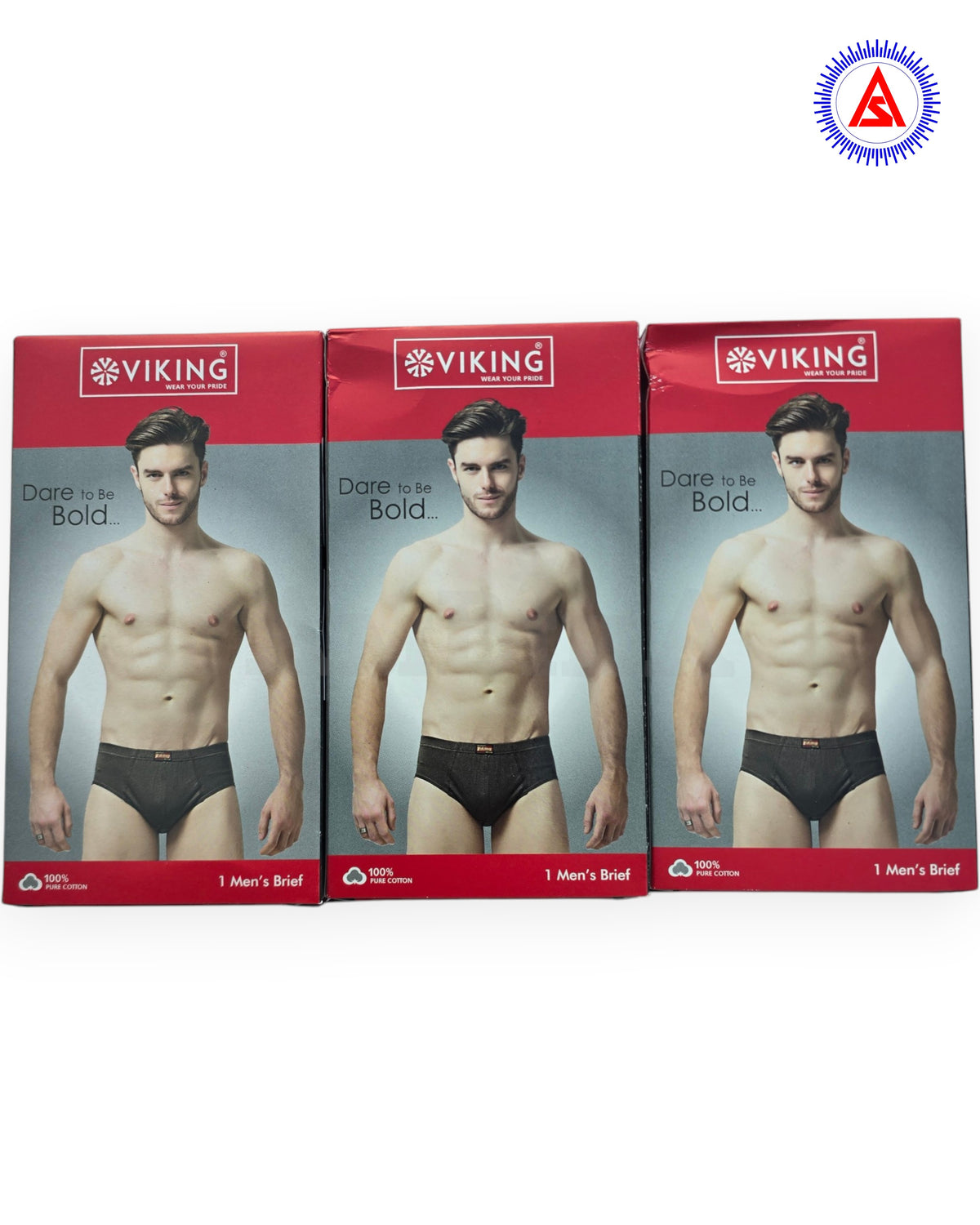 Viking VIKI men's brief packaging, three boxes