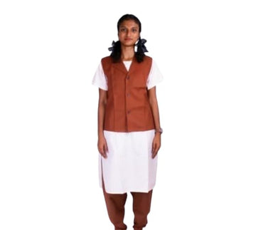 Vivekananda School Uniform - OverCoat For Girls | Solid Uniform Waistcoat for Girls | Coat for Students | Refer to The Size Chart in The Product Image Before Ordering
