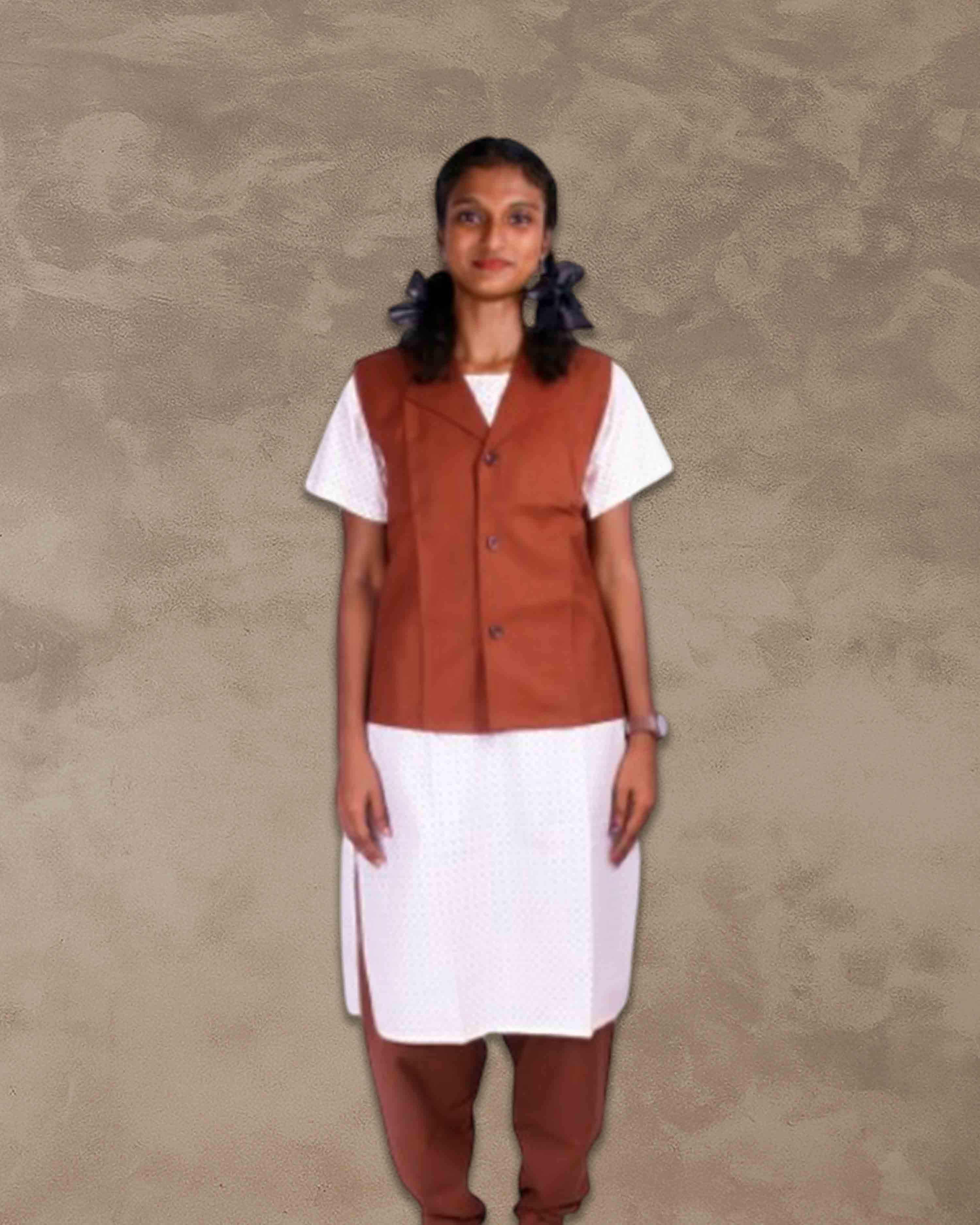 Uniform - OverCoat For Girls | Solid Uniform Waistcoat for Girls | Coat for Students | Refer to The Size Chart in The Product Image Before Ordering