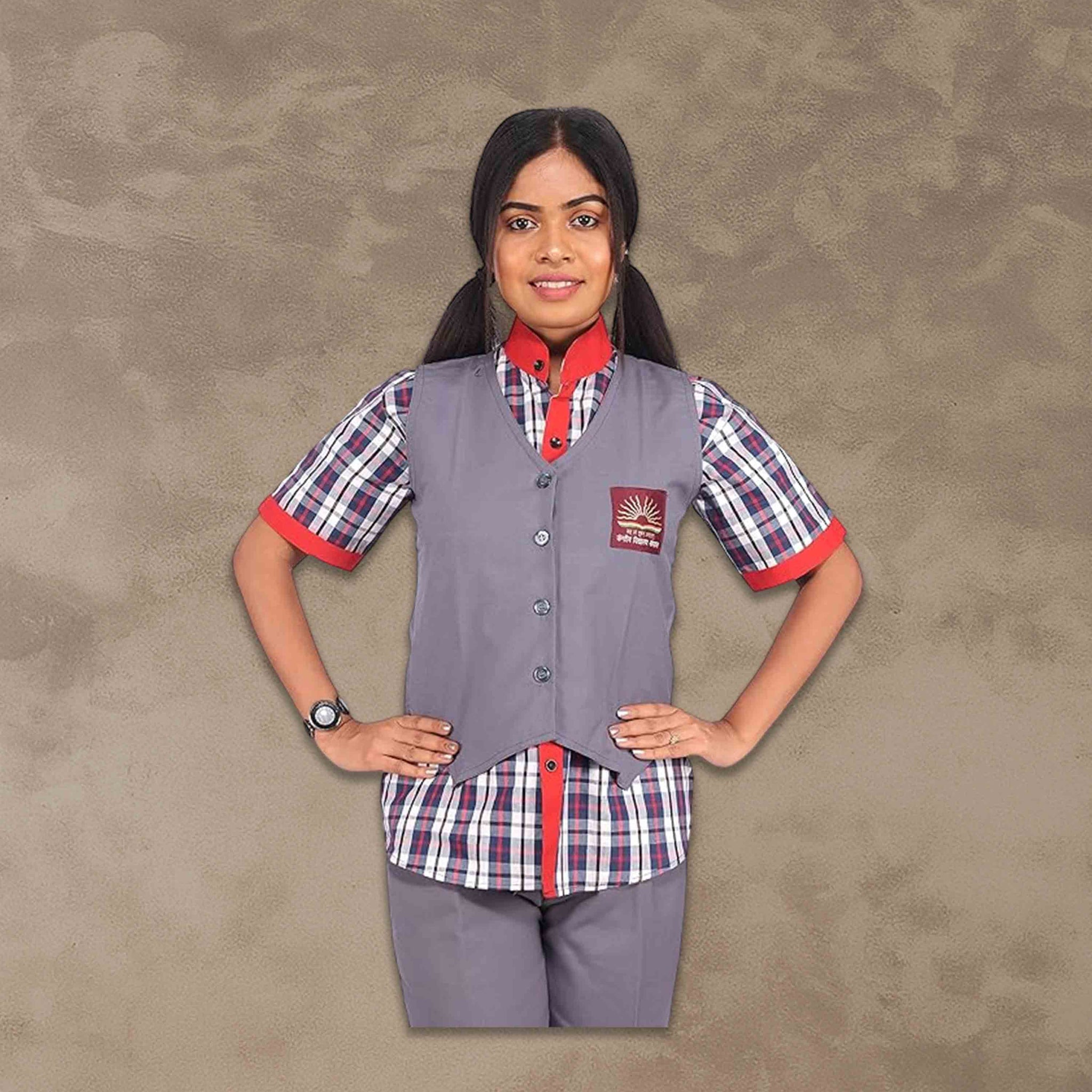 Kendriya Vidyalaya Uniform Total Set | Full Dress School Uniform for Girls