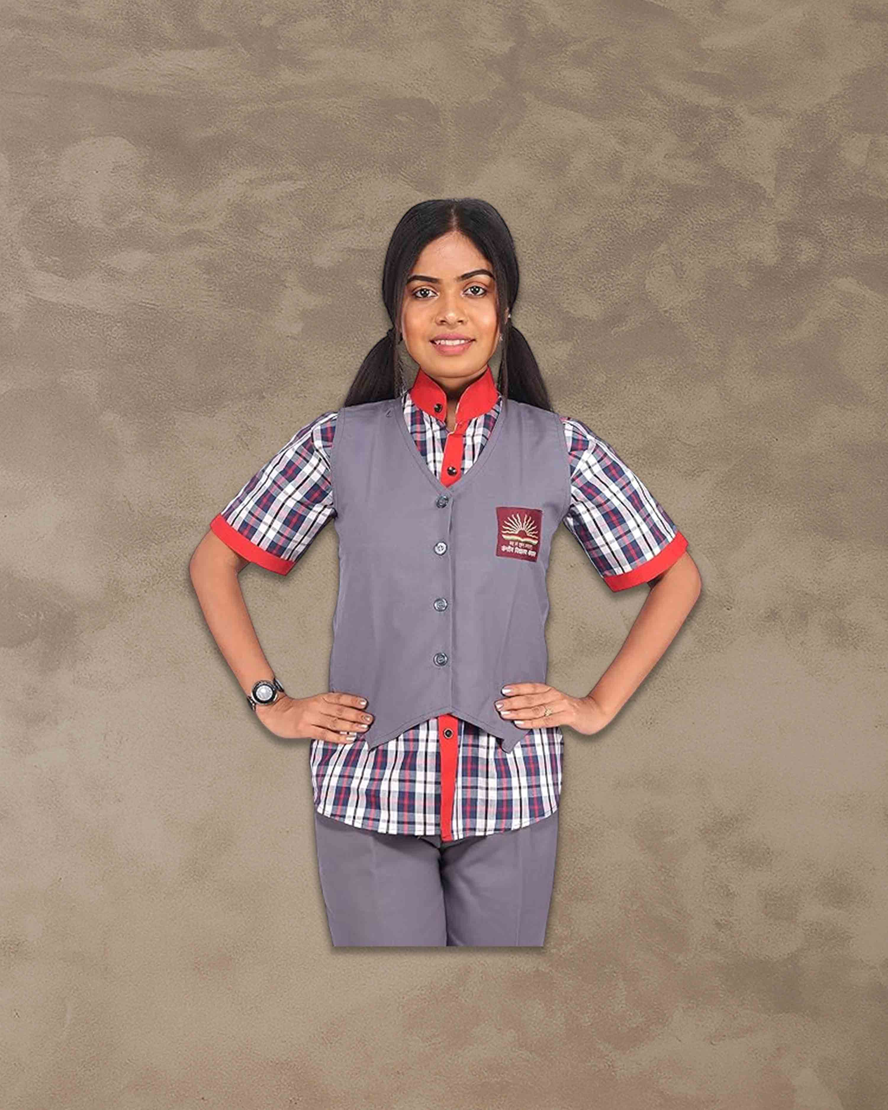 Kendriya Vidyalaya Uniform Total Set | Full Dress School Uniform for Girls