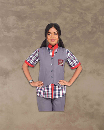 Kendriya Vidyalaya Uniform Total Set | Full Dress School Uniform for Girls