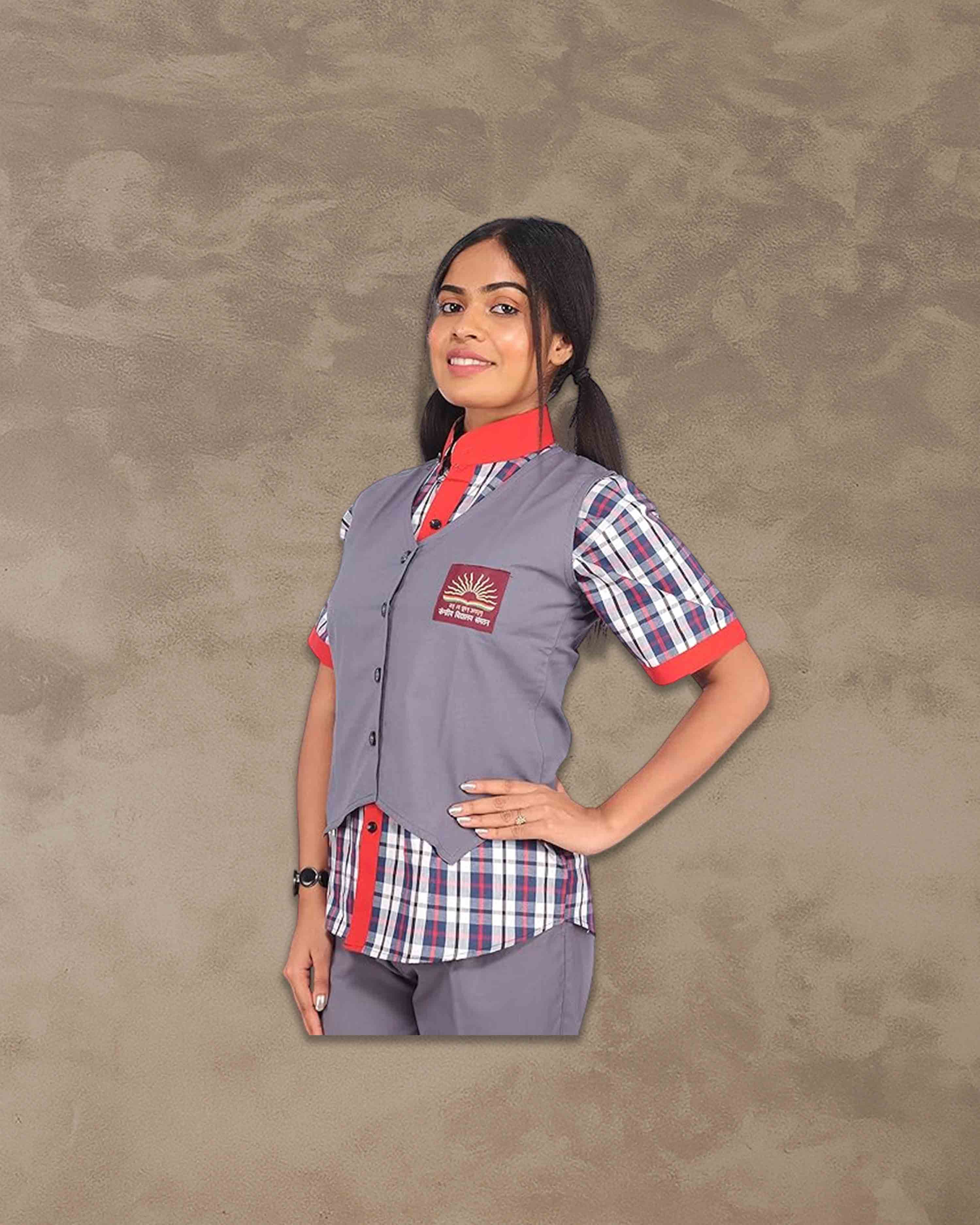 Kendriya Vidyalaya Uniform Total Set | Full Dress School Uniform for Girls