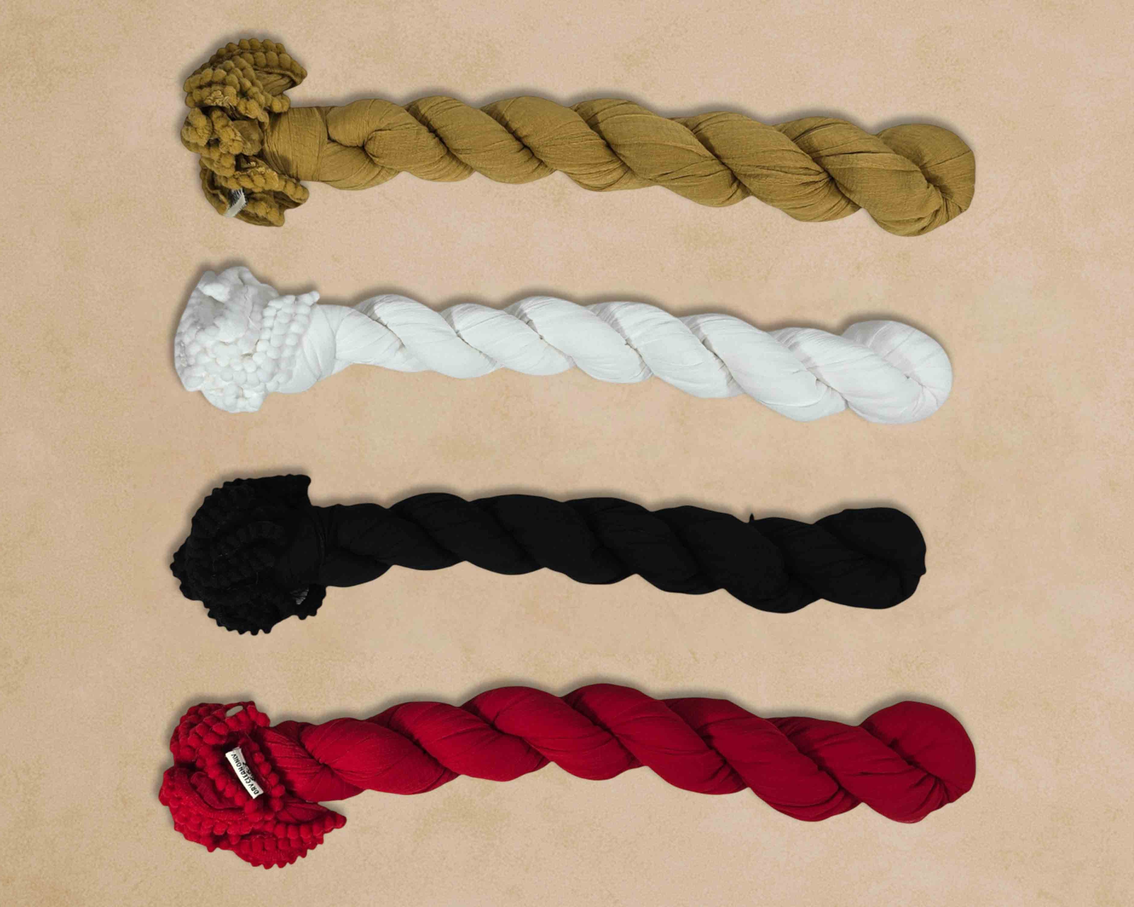 Women's Plain Solid Dupatta/Skarf/Stall Size 2.25 Meters With Lace Casual Use For Women/Girls