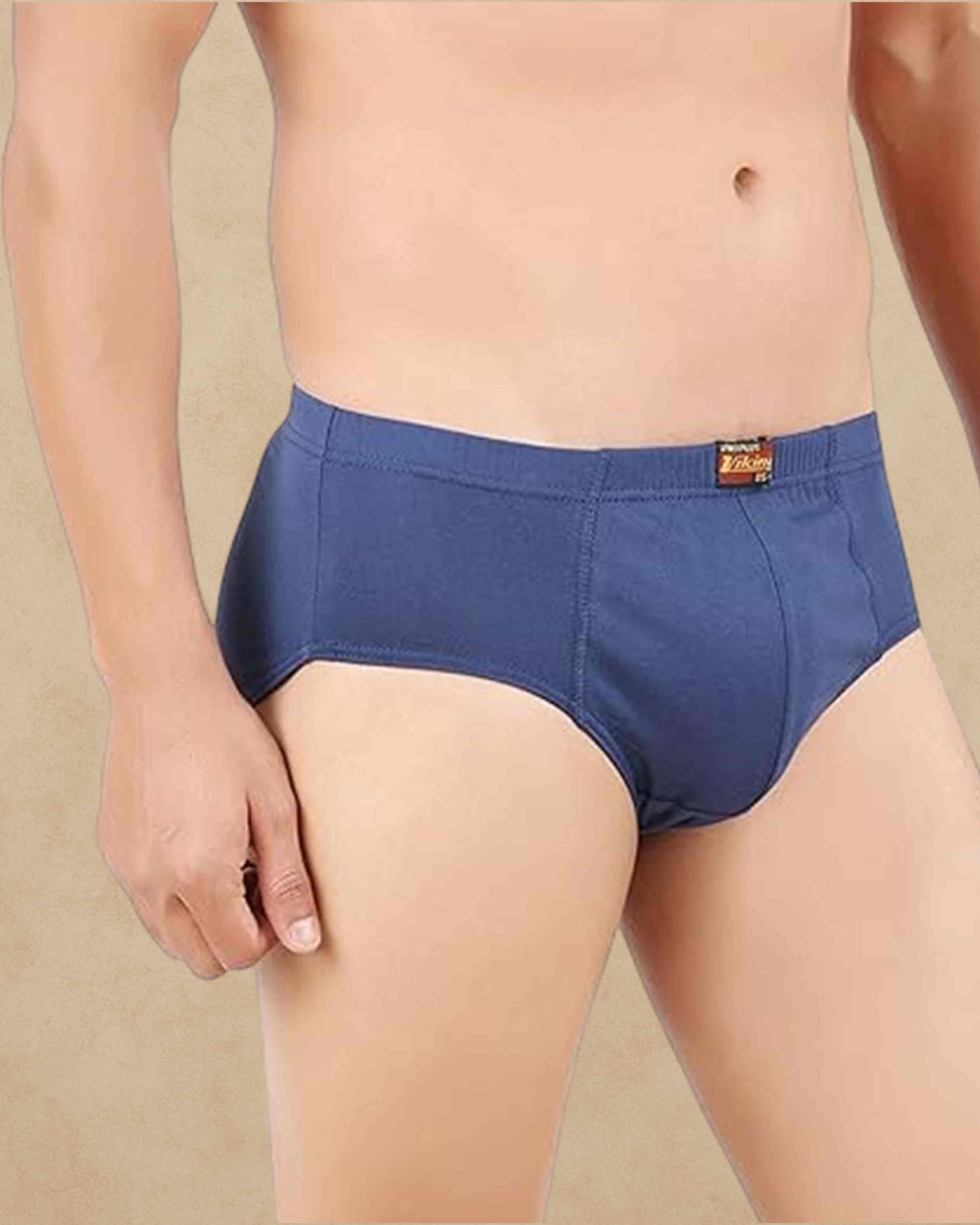 VIKING® Men's Cotton Brief (Inner Elastic Viki) Packs Assorted Colour