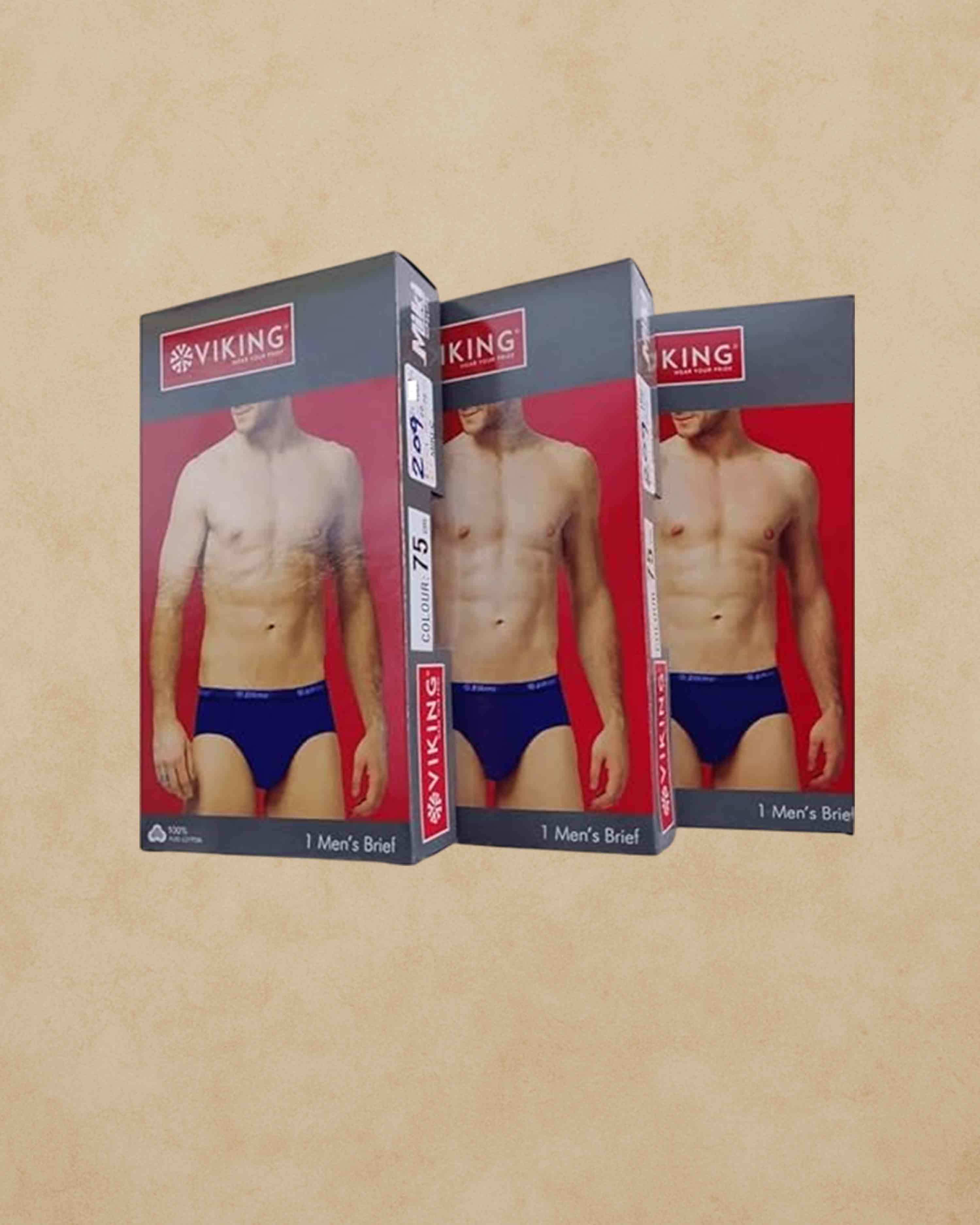 Viking Men's Cotton Briefs OE (MIKI) (Pack of 5) (VK06_95_Multicoloured_95 CM)
