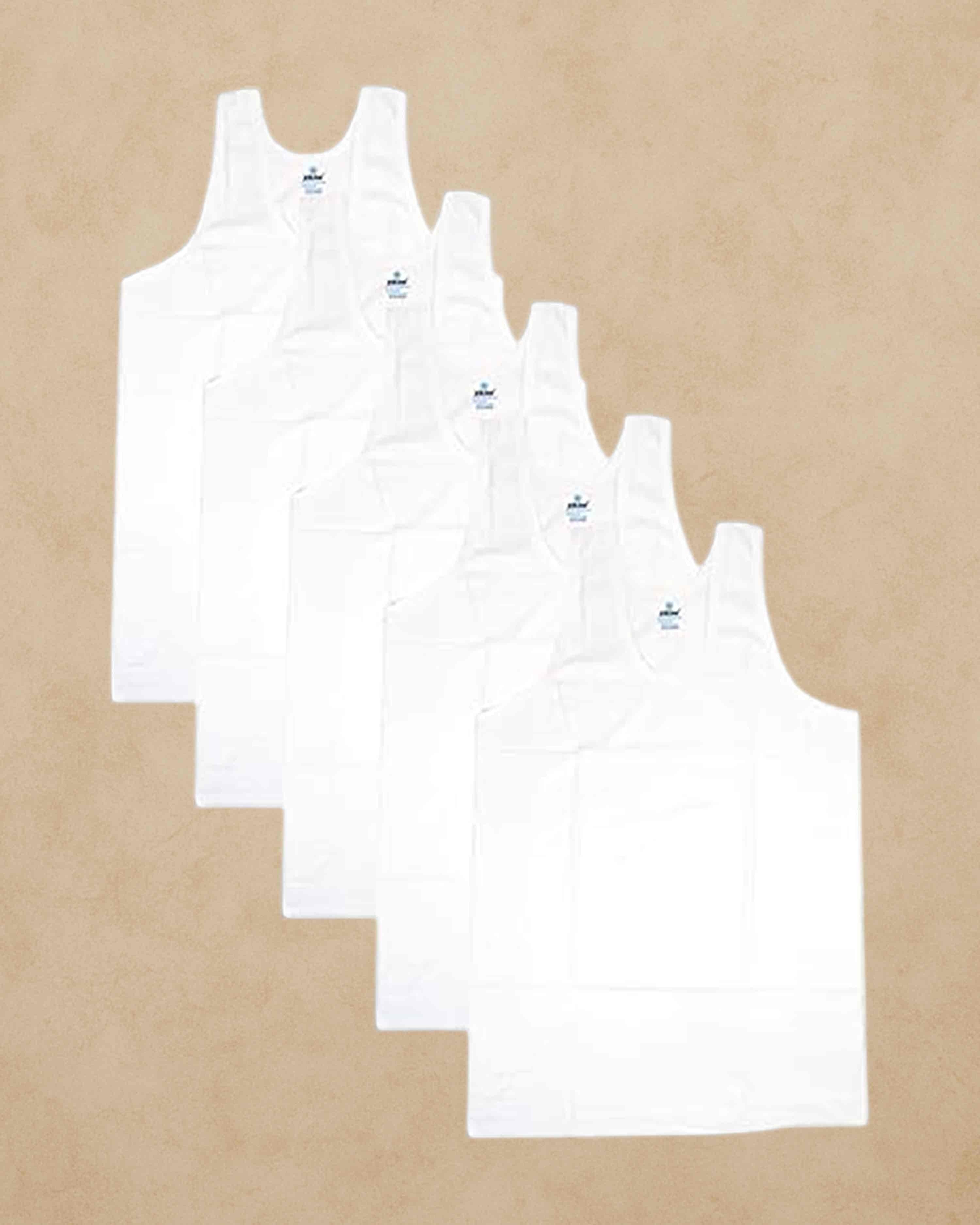 Men's breathable white cotton vest by Viking