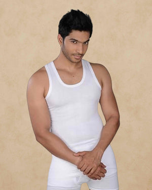 VIKING  Men's Cotton Rib Vests - Combo of 3 (Spring ROLL)