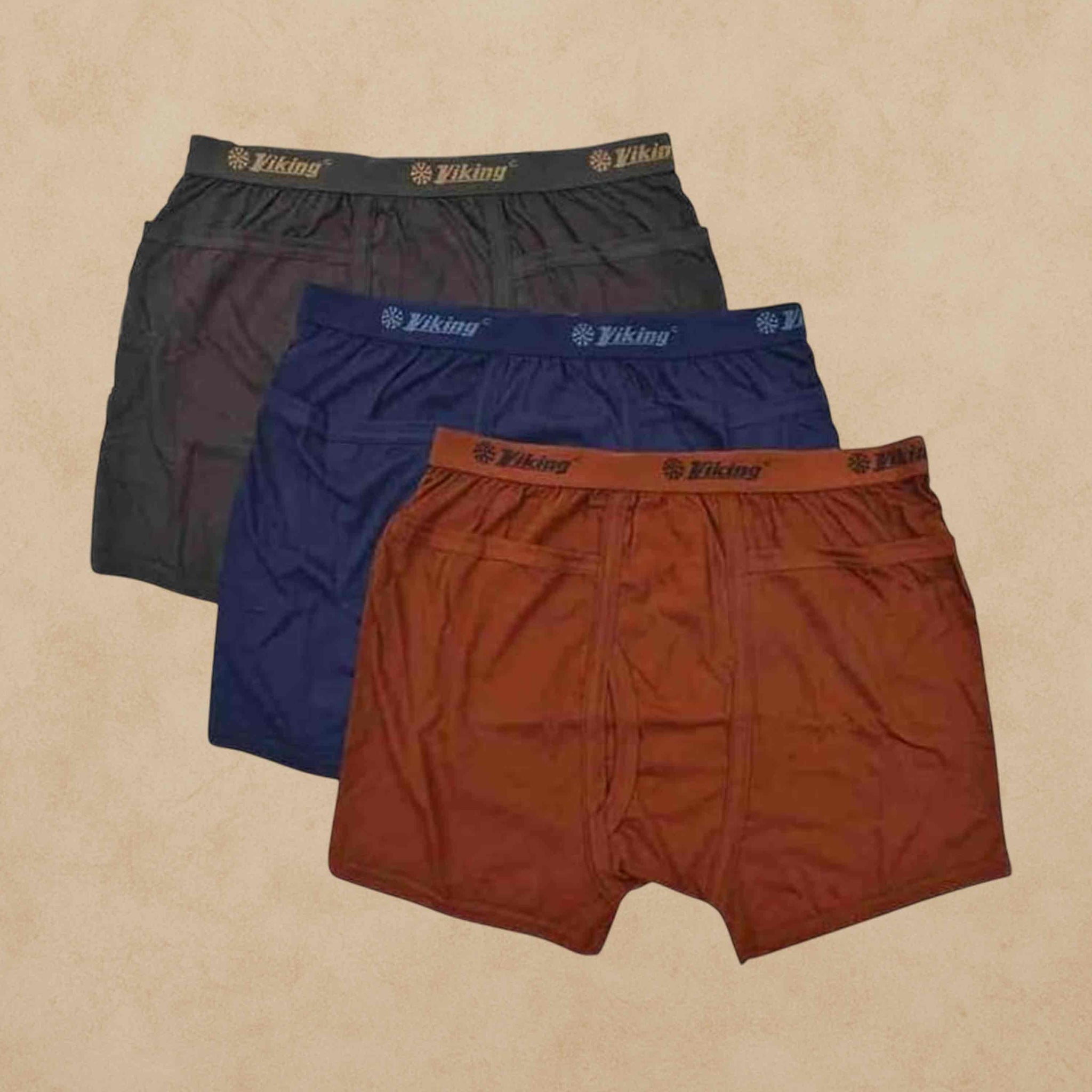 Viking Men's Cotton Trunks (Pack of 2) Color Vary