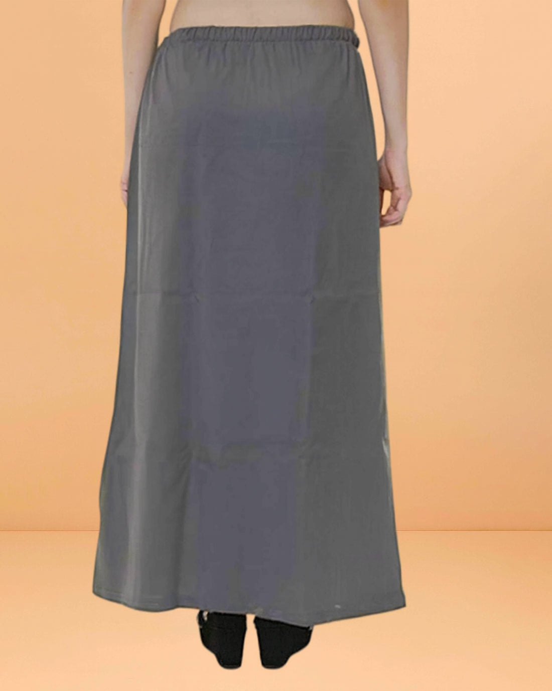Pure Cotton Readymade Inskirt Saree Petticoat for Women's | Plain Solid Indian Readymade Inskirt Saree | Peticote Innerwear for Women Saree Petticoats - Grey