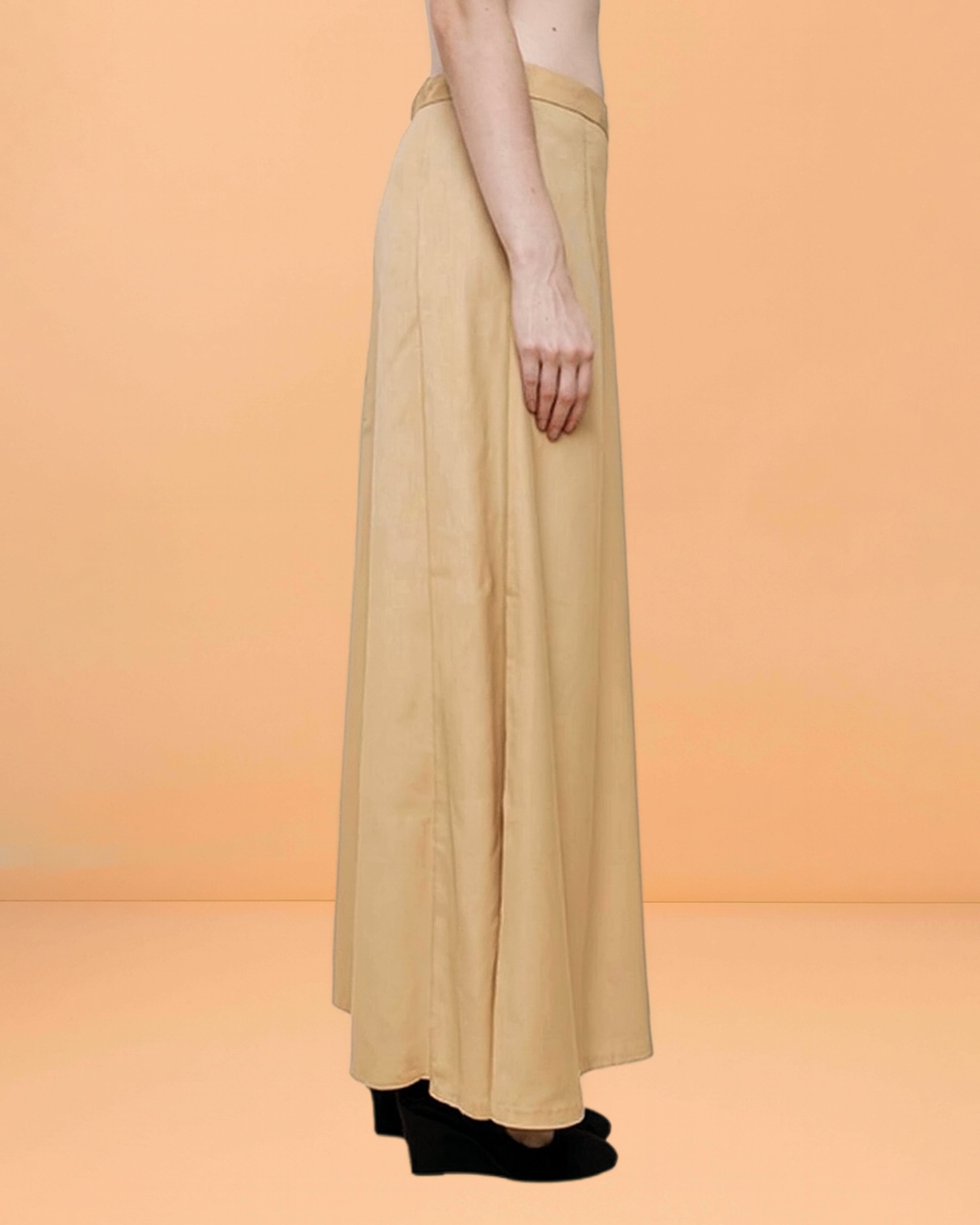 Pure Cotton Readymade Inskirt Saree Petticoat for Women's | Plain Solid Indian Readymade Inskirt Saree | Peticote Innerwear for Women Saree Petticoats - Golden