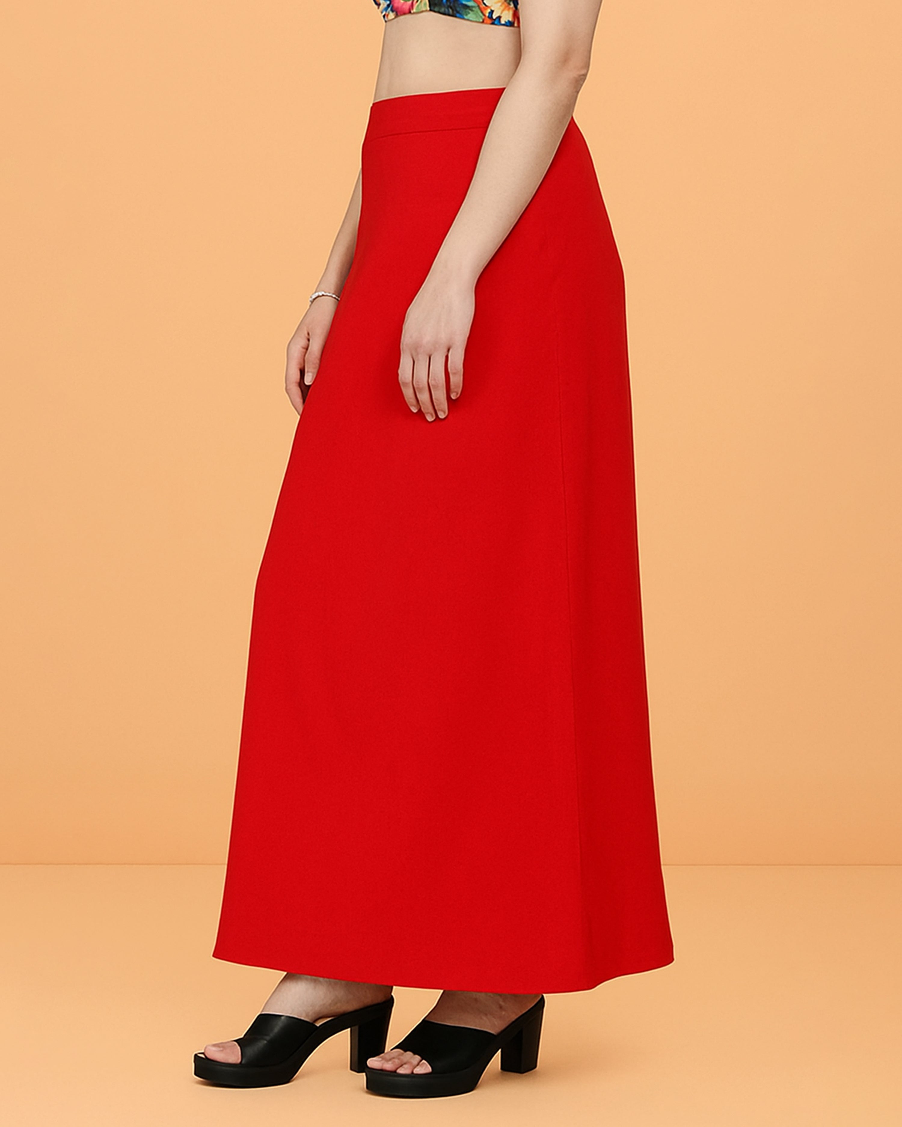 Pure Cotton Readymade Inskirt Saree Petticoat for Women's | Plain Solid Indian Readymade Inskirt Saree | Peticote Innerwear for Women Saree Petticoats - Red