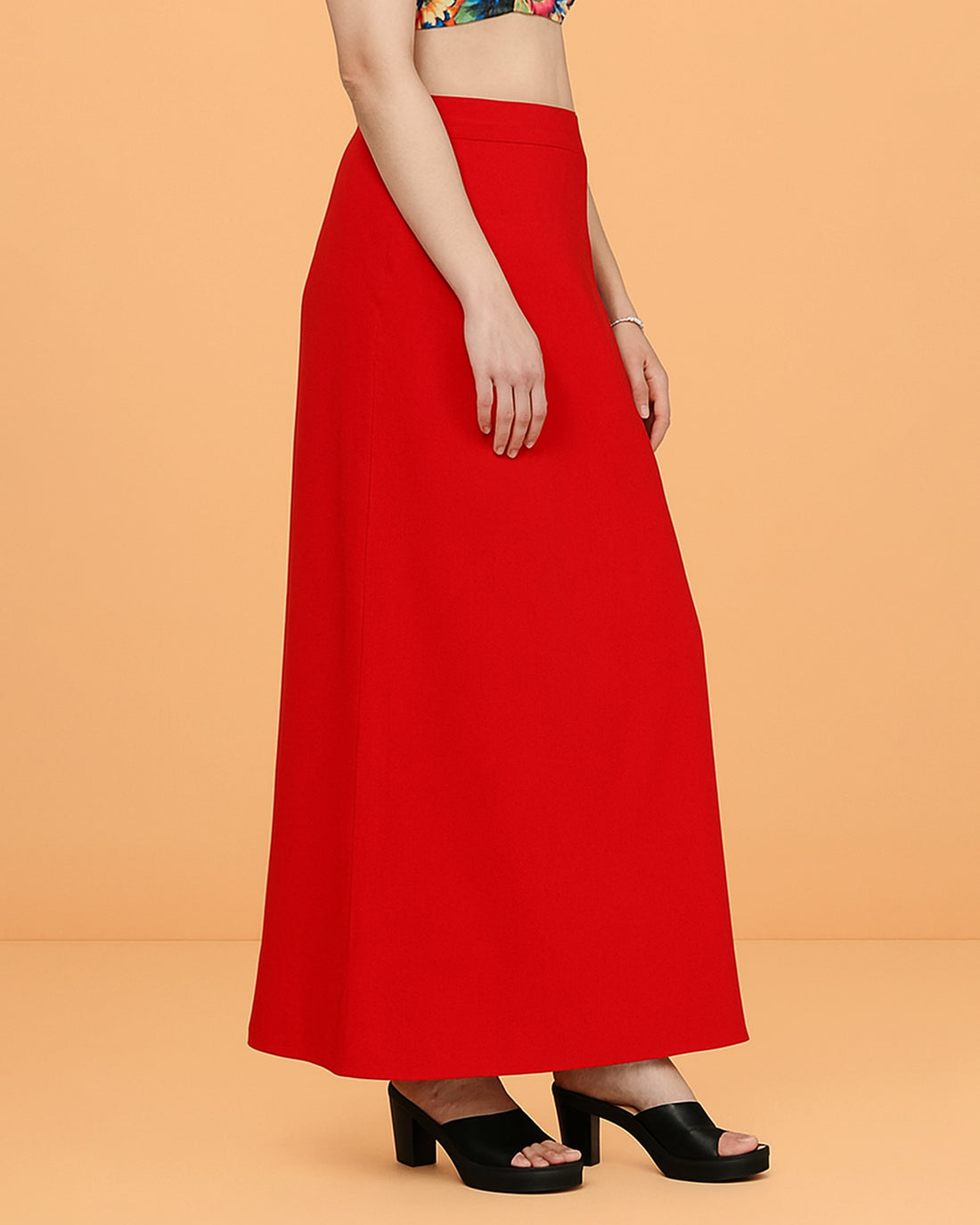 Pure Cotton Readymade Inskirt Saree Petticoat for Women's | Plain Solid Indian Readymade Inskirt Saree | Peticote Innerwear for Women Saree Petticoats - Red