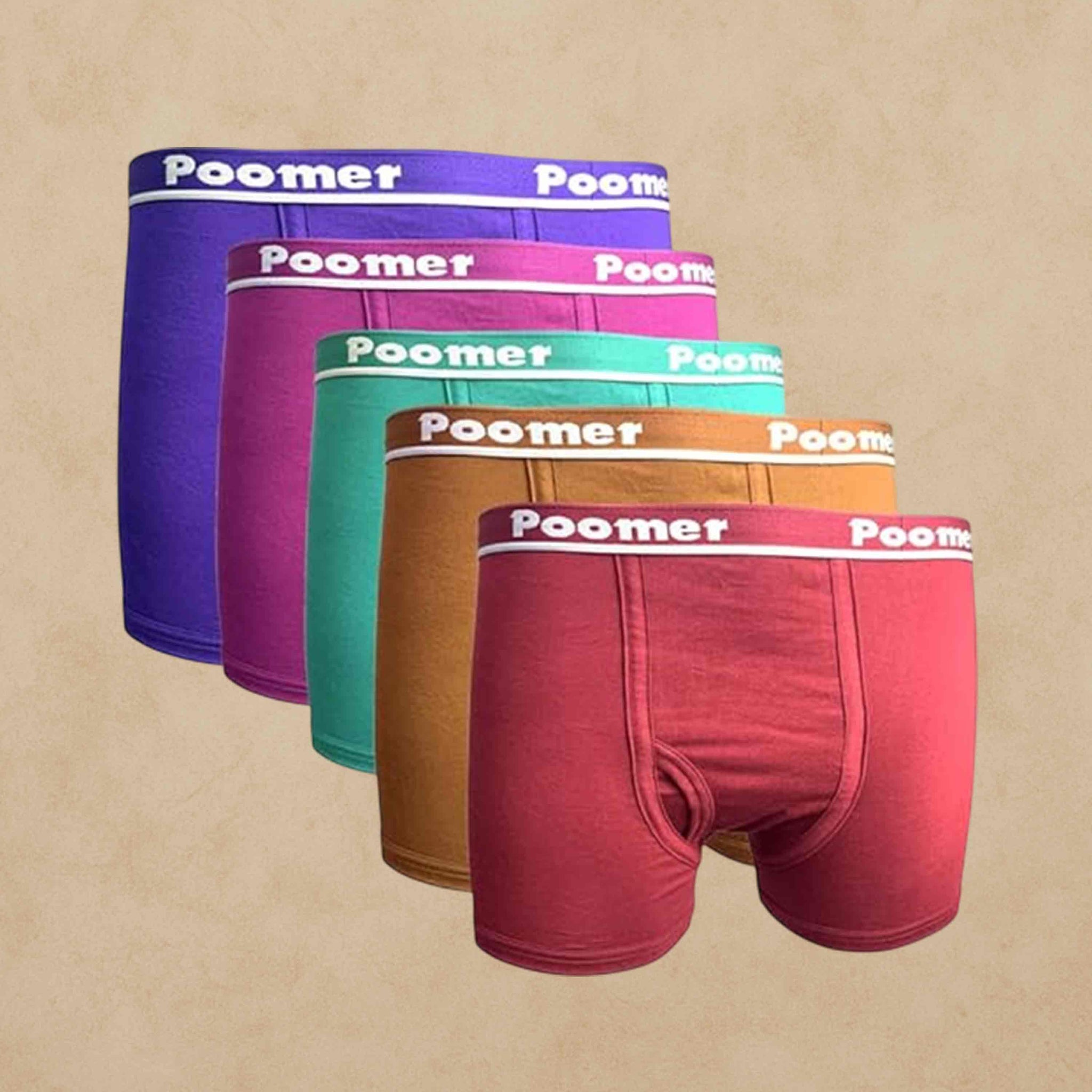 Poomer Men's Cotton Pocket Trunks  # Multicolor & Assorted # Two Pocket Trunk # Liberty Trunk