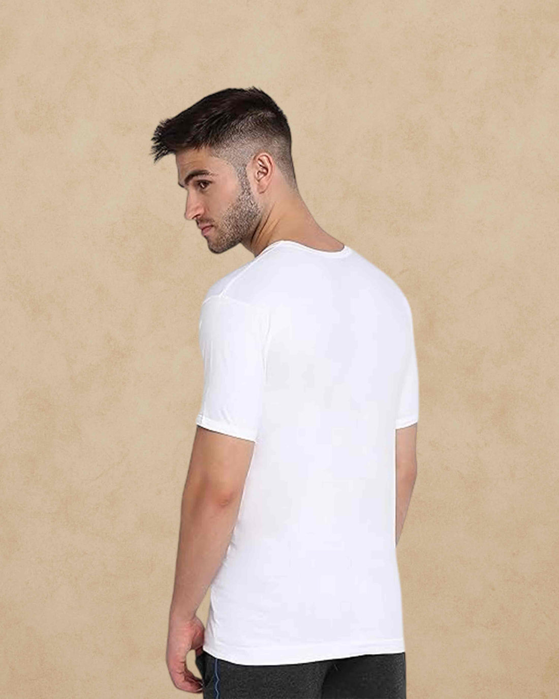 Poomer Premium Cotton Pure White Vest For Rns Mens-packs