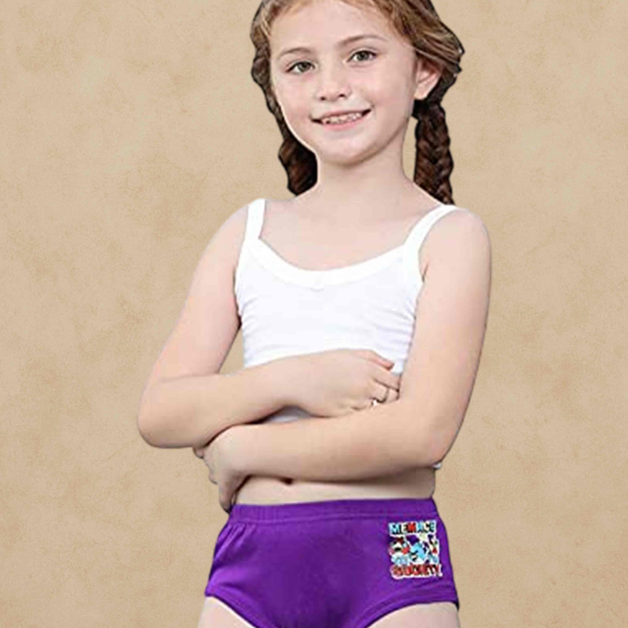 Girls Inner Elastic IE Brief Jetty (Pack of 6) Colour May Vary