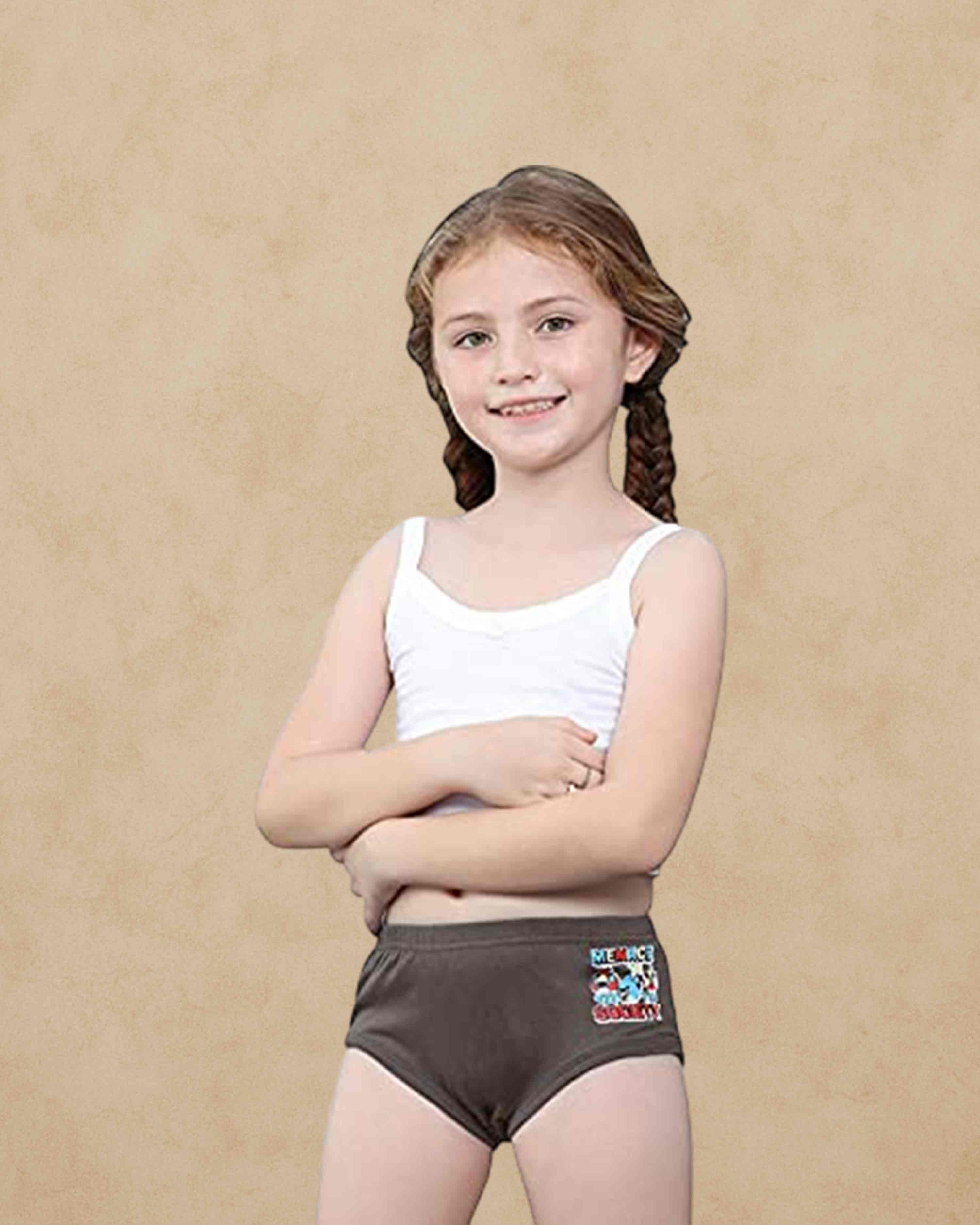 Girls Inner Elastic IE Brief Jetty (Pack of 6) Colour May Vary