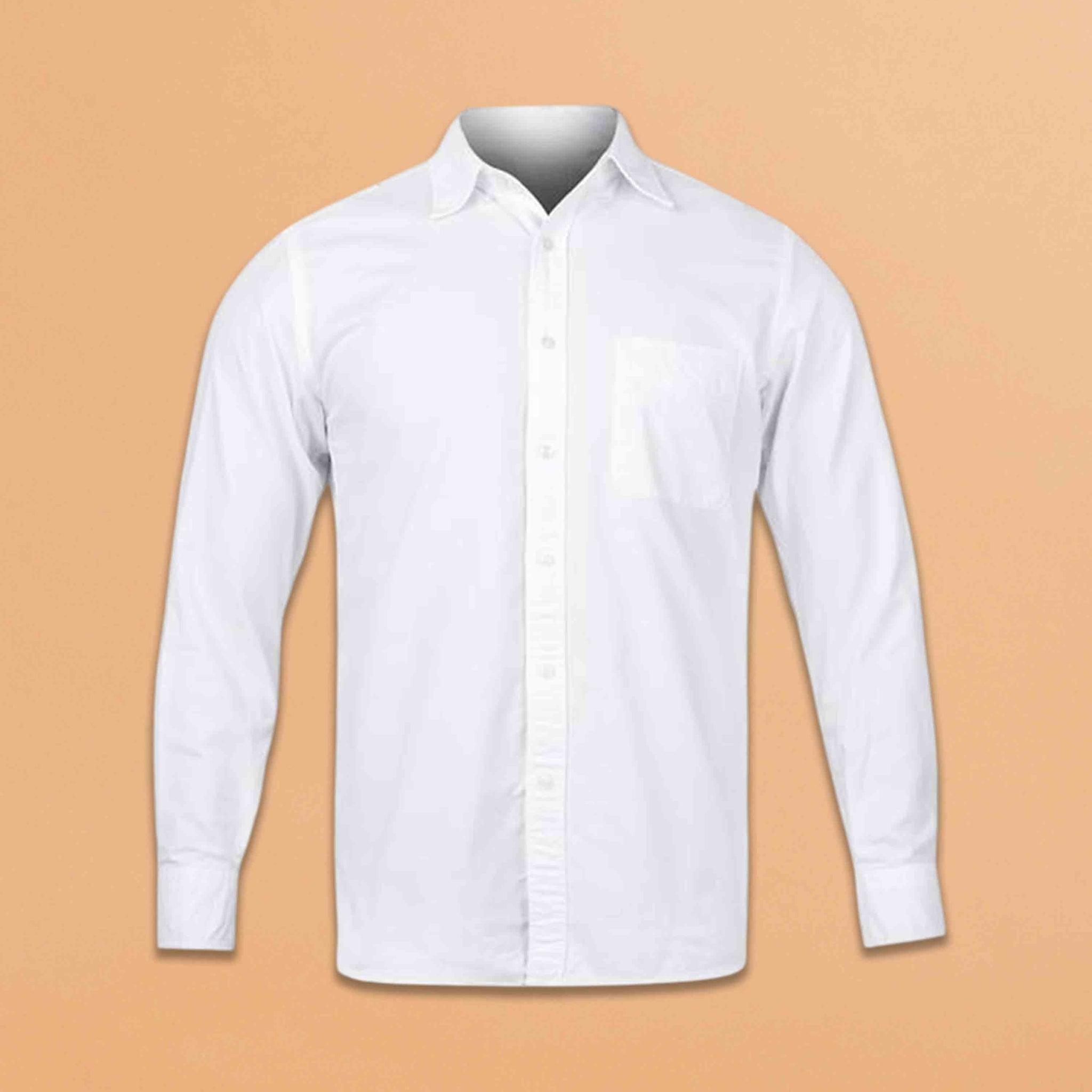 School Uniform for kids | Formal Uniform Shirts for Boys | Readymade Stitched Shirt for Students |White FULL SHIRT