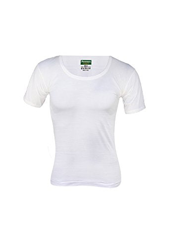 Poomer Cotton Men's White Sleeved Vest (3s Pack)