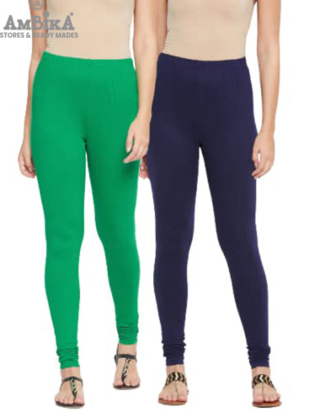 Cotton Leggings for Woman Combo Free Size - Pack of 2