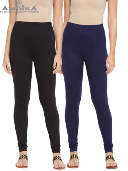 Cotton Leggings for Woman Combo Free Size - Pack of 2
