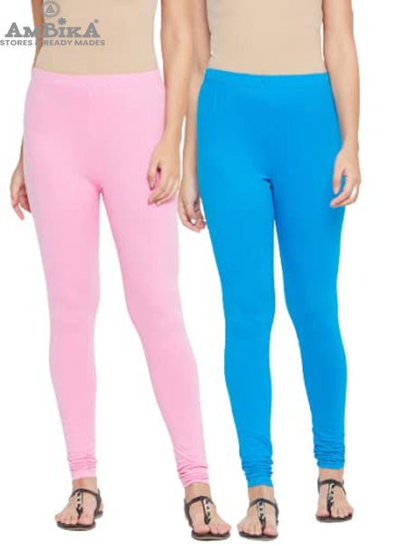 Cotton Leggings for Woman Combo Free Size - Pack of 2
