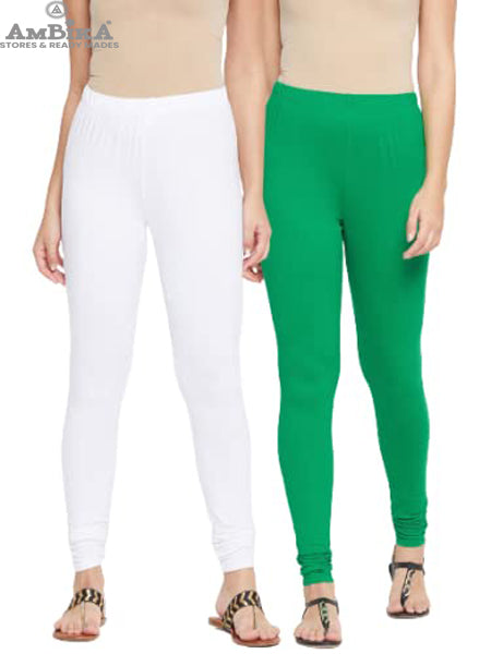 Cotton Leggings for Woman Combo Free Size - Pack of 2
